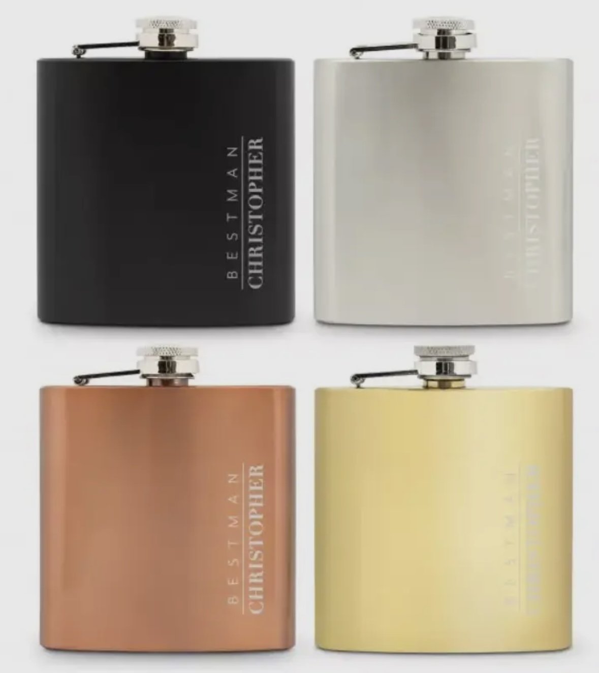 Stainless Steel Best Man Hip Flask