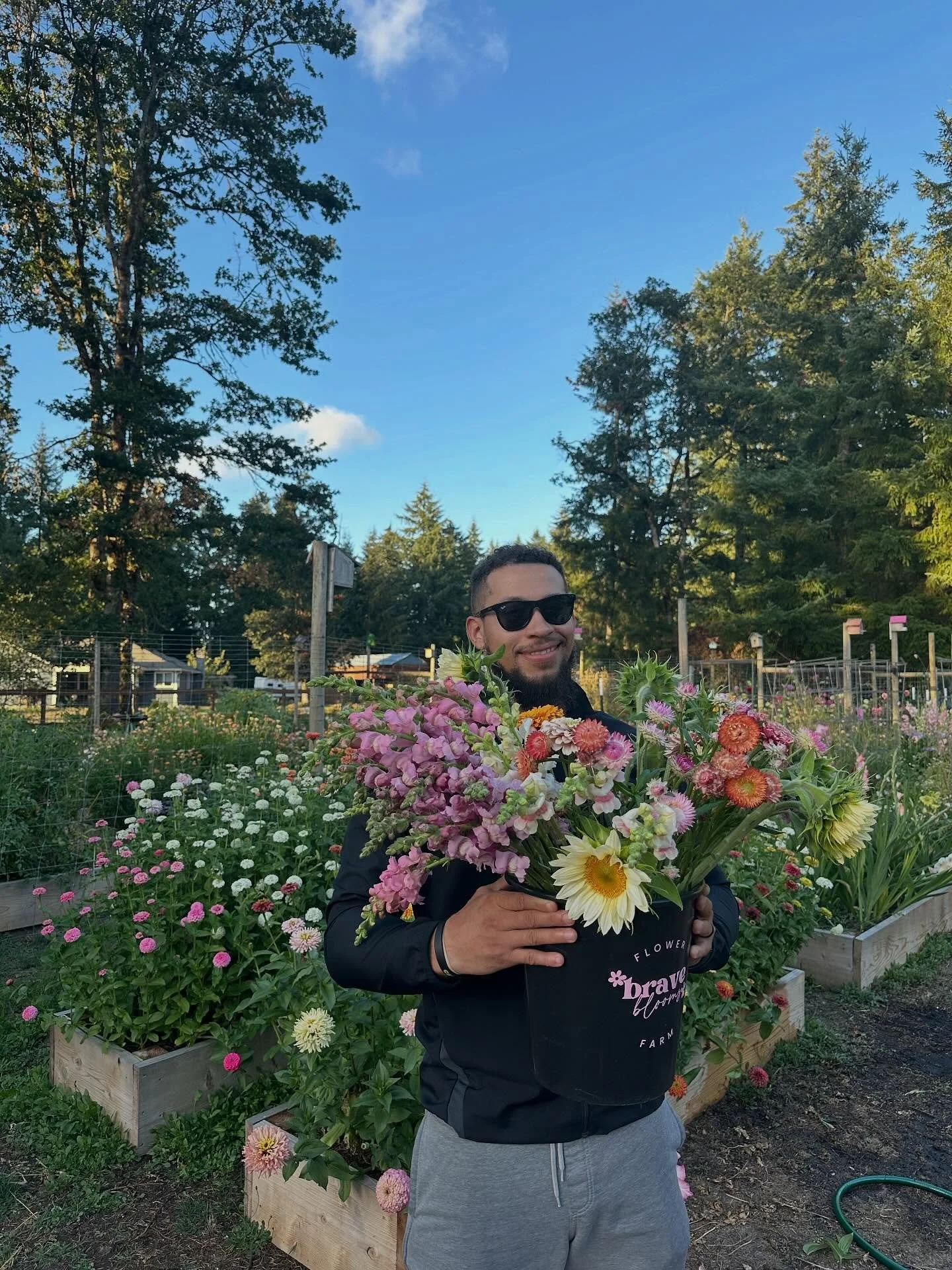 Happy birthday to my amazing husband 💙 11 birthdays down together, a lifetime to go! Matt is truly the best dad and husband. When he&rsquo;s not working or coaching high school football, he&rsquo;s helping make my flower farming dreams a reality. Br