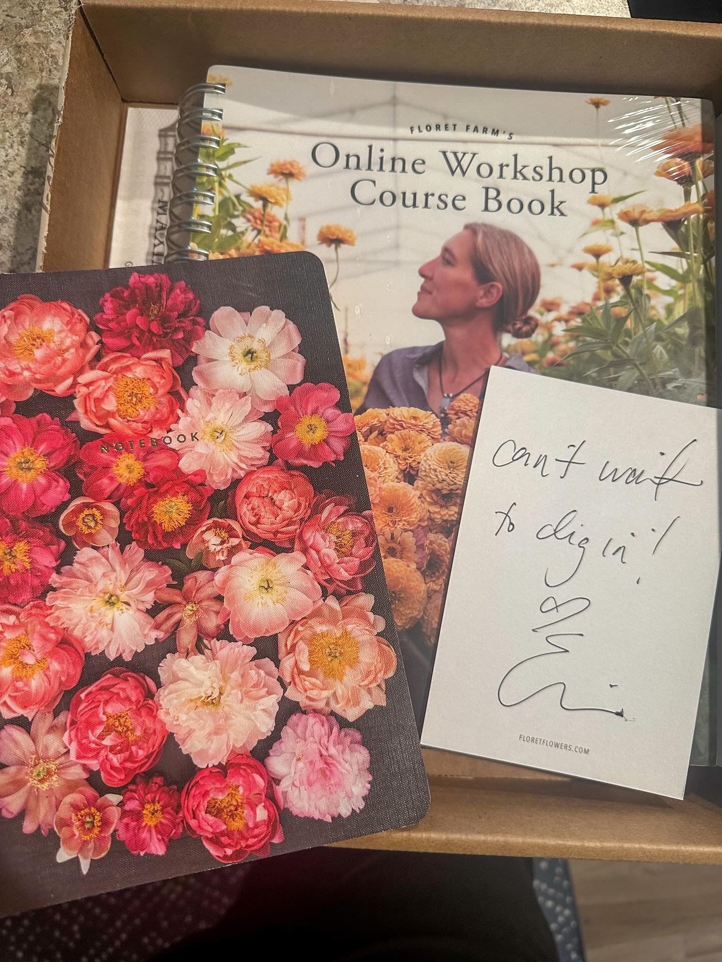My workshop materials arrived today and I&rsquo;m still pinching myself that I get to learn from one of my flower farming idols. Truly grateful for this scholarship 🥹💖 @floretflower #floretworkshop