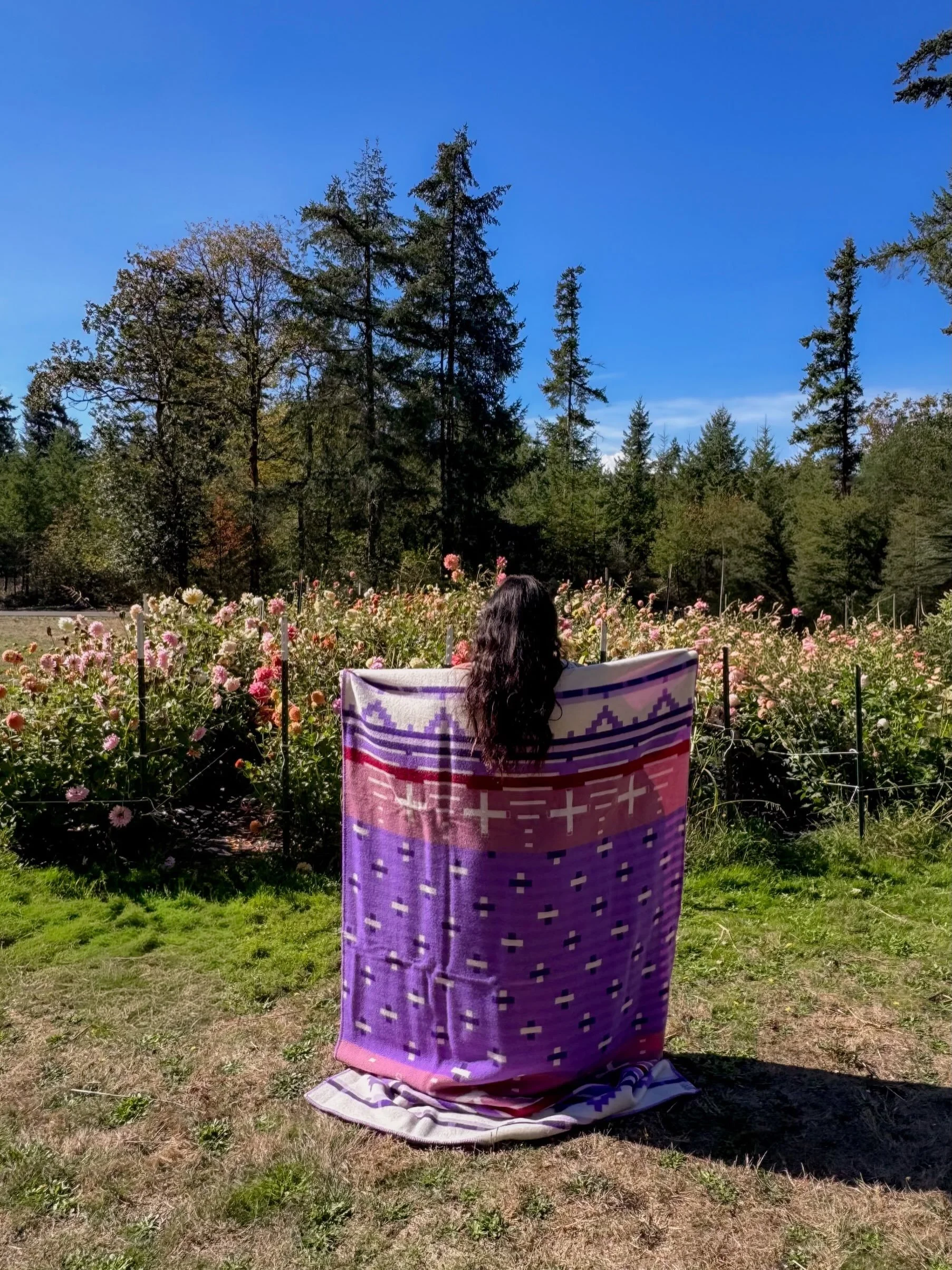 Rooted in more ways than one. 💜

I&rsquo;m Native and Norwegian, and I love the way this photo holds pieces of both. Wrapped around me is a Native-designed @eighthgeneration blanket, woven from 100% Norwegian wool in a Norwegian mill. And in front o