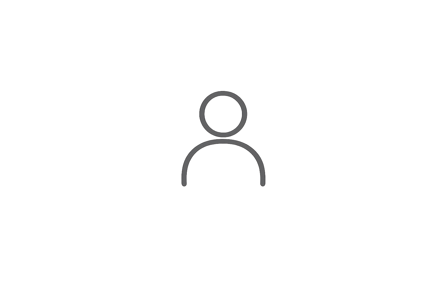 A blank user profile icon on a black background.