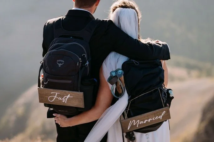 These two took advantage of how much space, peace and quiet there is in Kananaskis for their hiking elopement. Every direction you looked from up Mt. Smutwood looked like a postcard. A beautiful, gorgeous morning which we were so pumped to be a part 