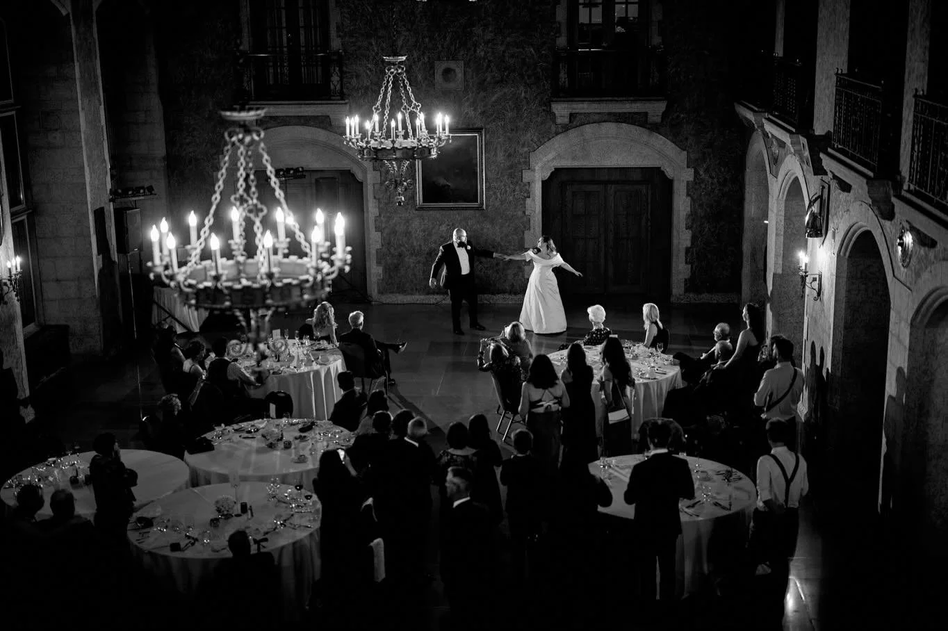 It was a grand evening at the castle in the mountains for S + E&rsquo;s wedding back in September. Loving these black and white shots beautifully captured by @wornleathermedia 

Vendors:
Coordination: @harrygeorgeweddings
Photo: @wornleathermedia
Ven