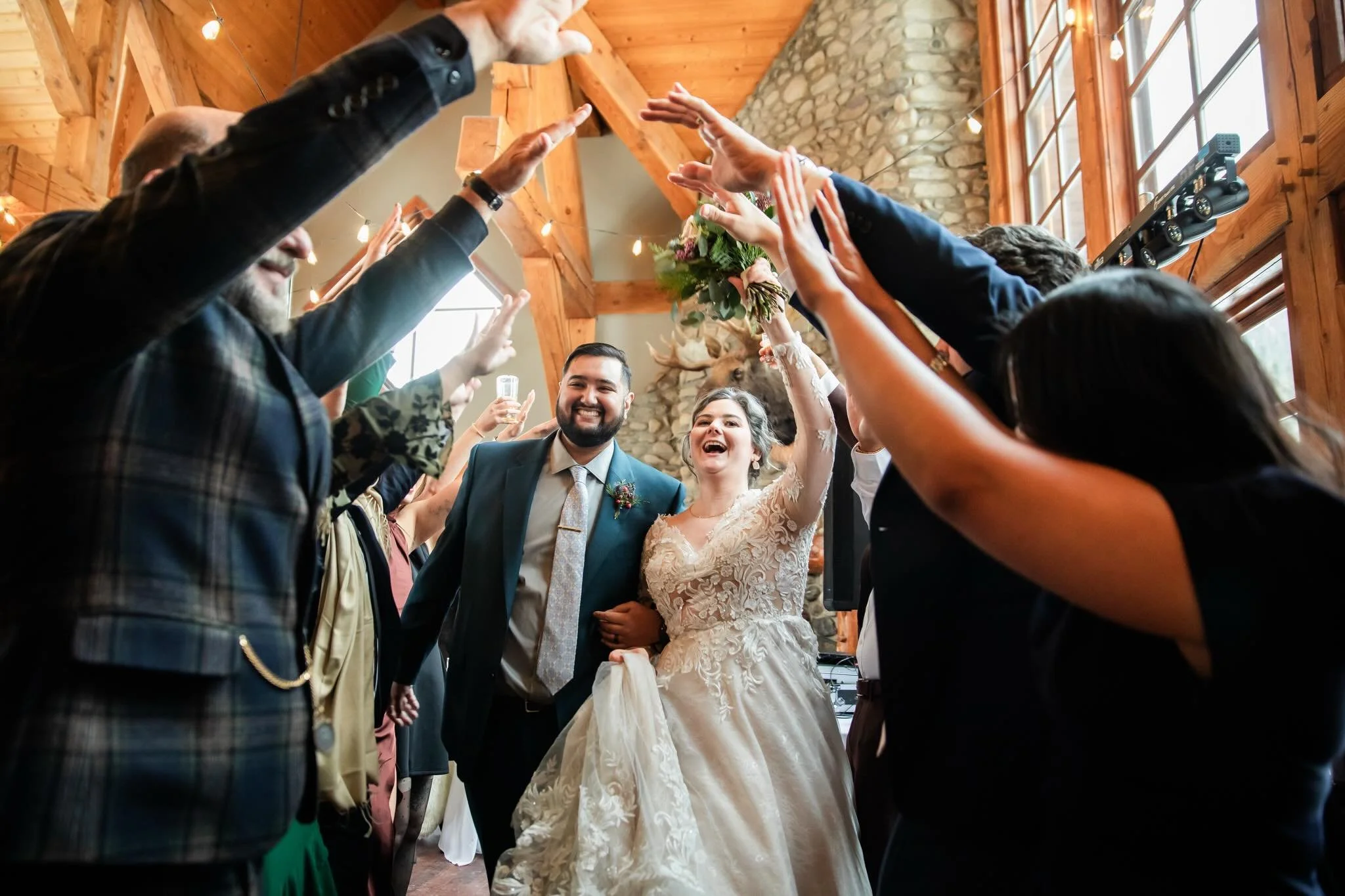 For a winter destination wedding, what more could you want than an island on a frozen lake in the Canadian Rockies, with your closest family and friends around you, everyone on top form partying into the night?

A̶n̶ ̶a̶m̶a̶z̶i̶n̶g̶ ̶l̶o̶c̶a̶l̶ ̶w̶e̶