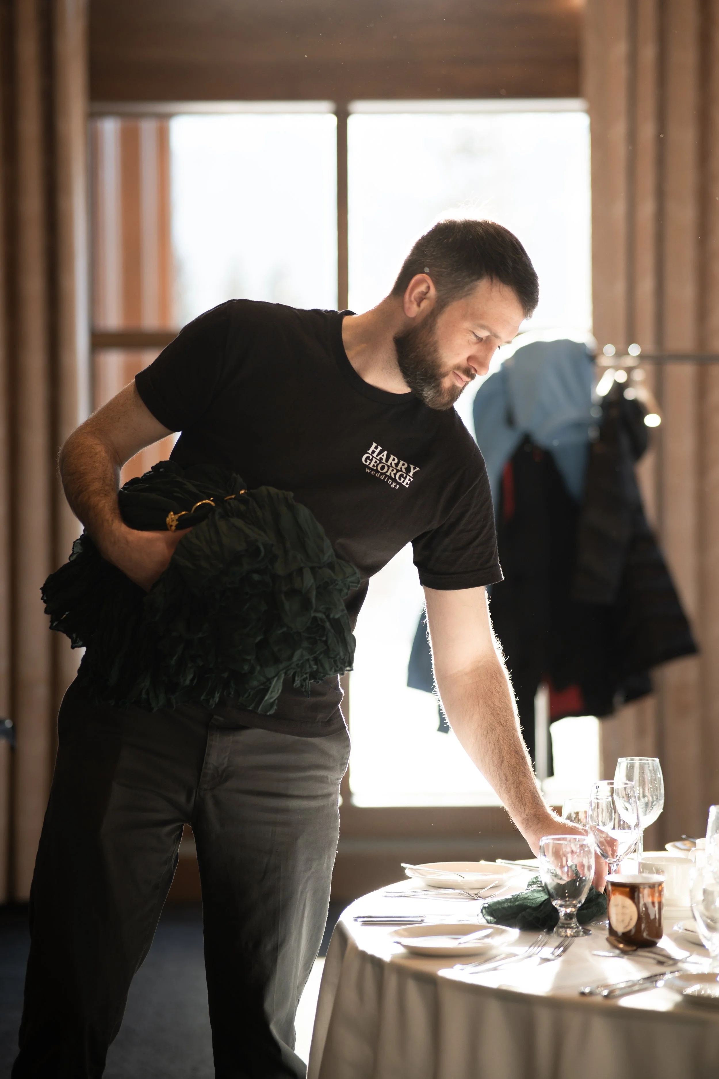 Harry Homan-Green, Harry George, Wedding decor setup