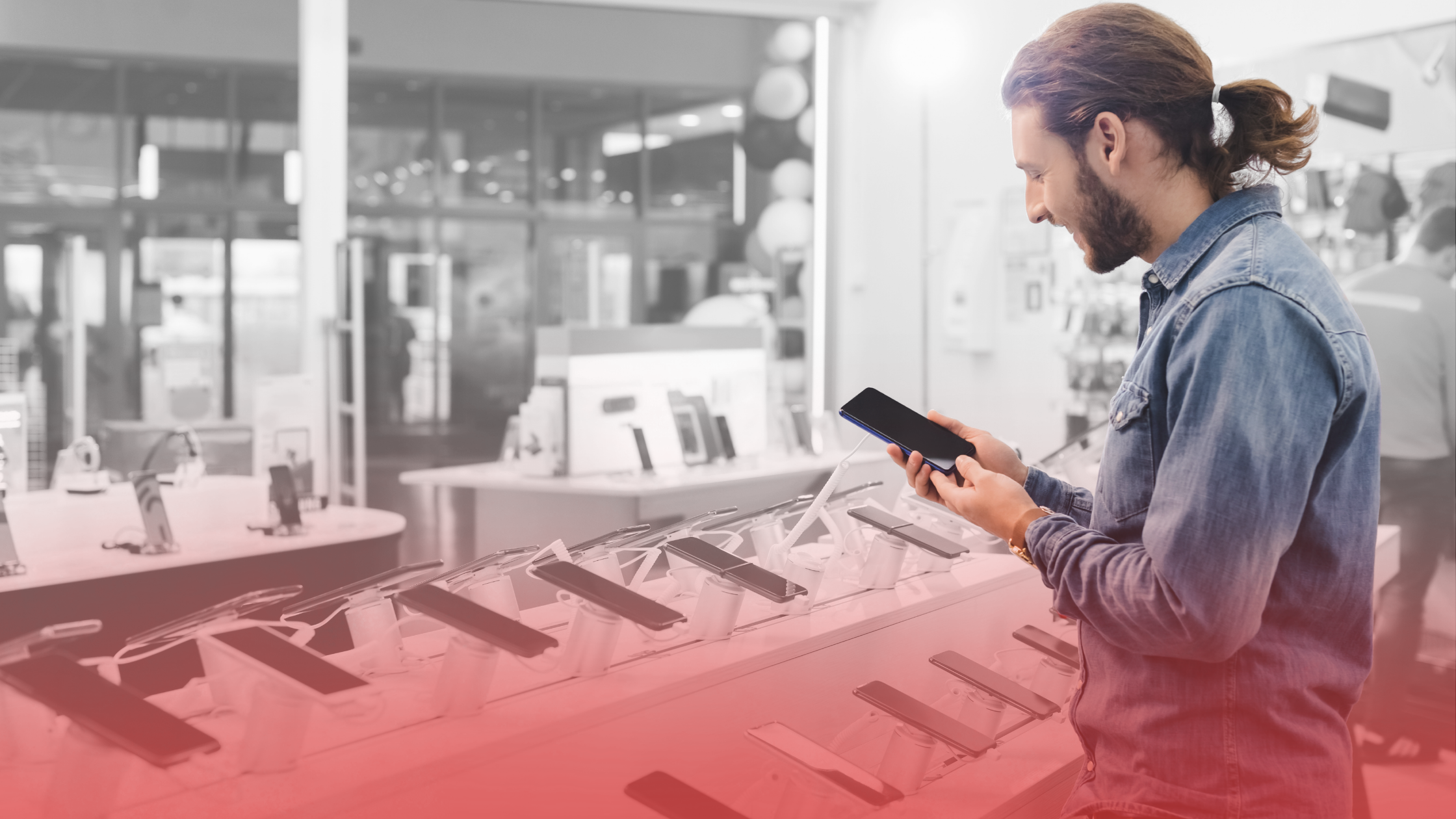 POS system used in electronics retail store operations