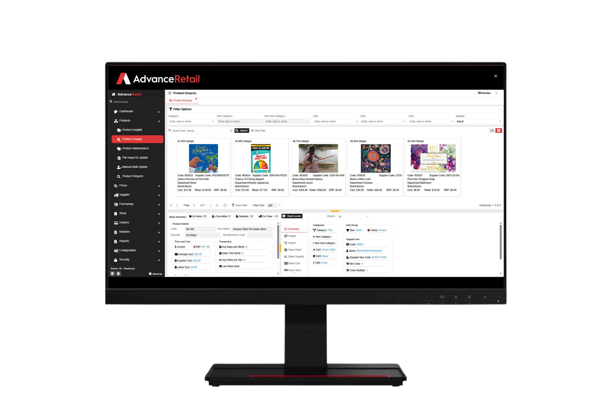 AdvanceRetail Inventory Management