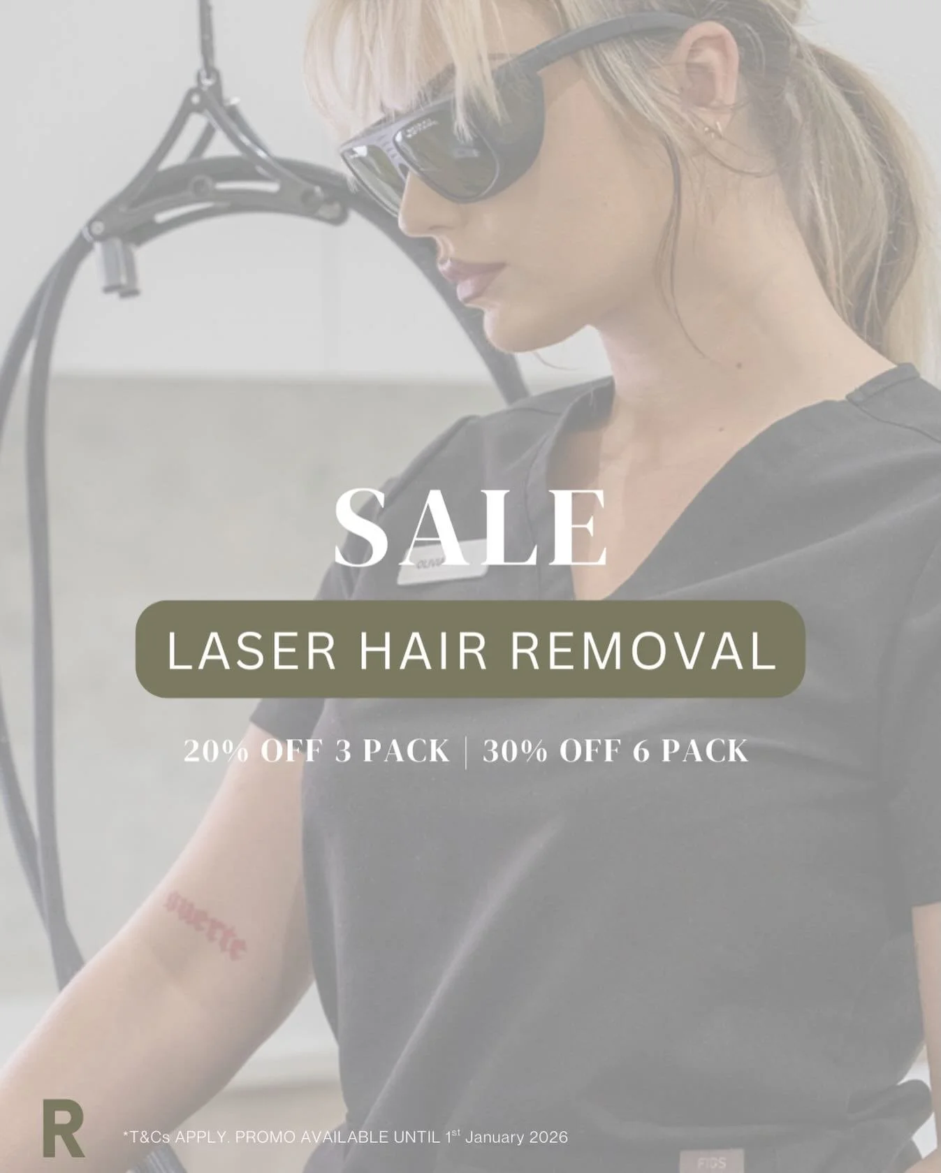 SUMMER LASER SALE at Renew Skin Clinics. Save on your laser hair removal packages and get your skin summer ready! Call the clinic on 0394672220 to prepay and save!