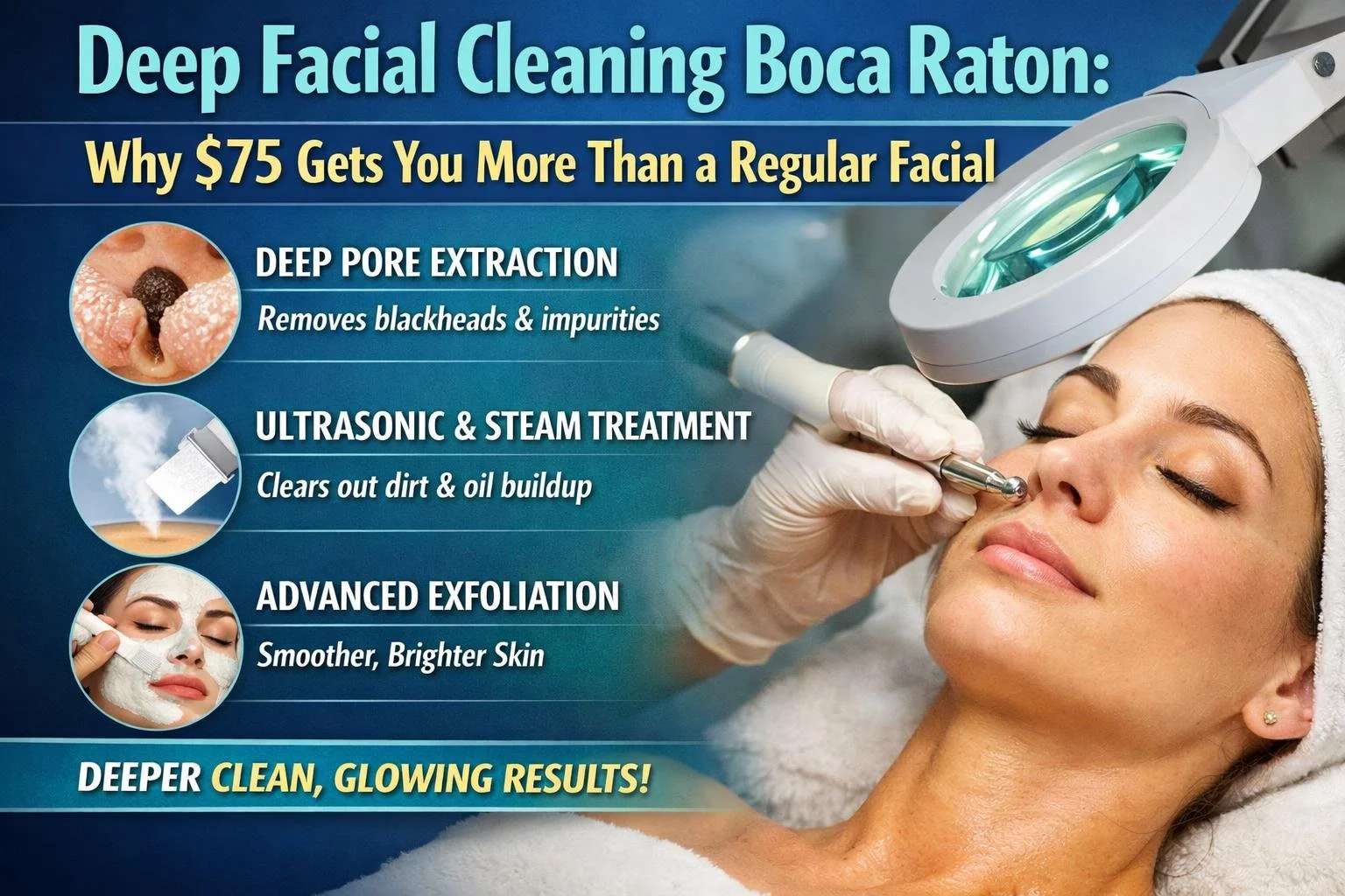 Deep Facial Cleaning Boca Raton: Why $75 Gets You More Than a Regular Facial
