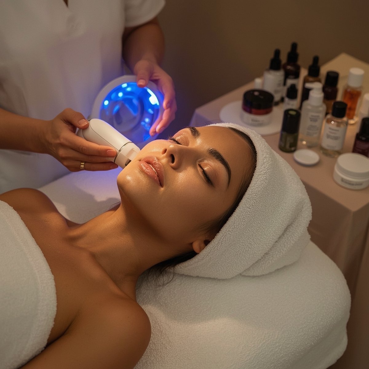 Deep Facial Cleaning —  (ultrasound and manual deep cleaning, frequency lamp treatment, calming mask)