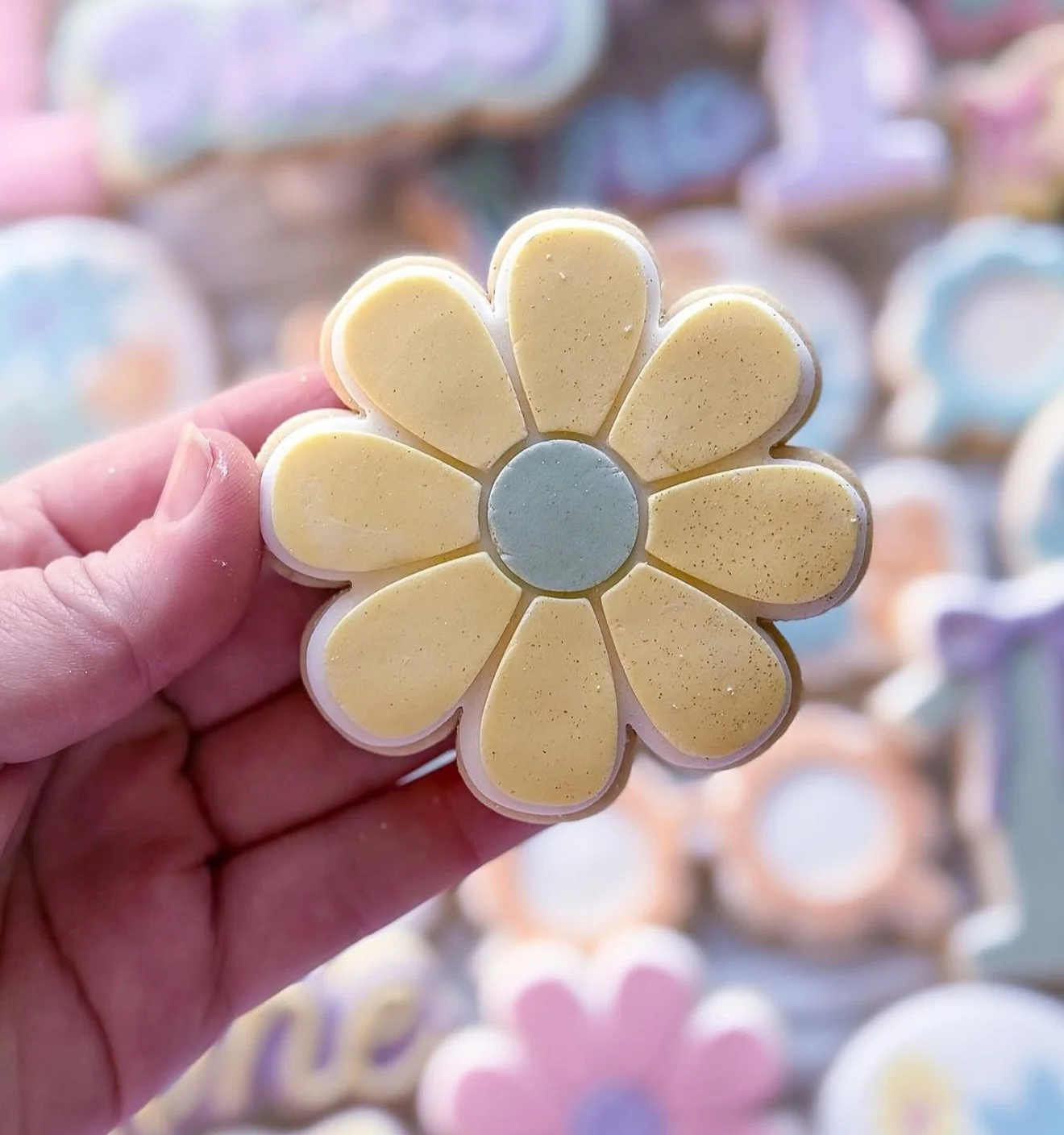 2-3 Sleeps to the Cookie Retreat 💕 cannot wait to bring it all together with a huge thank you to the legend herself Miss @makeorbakeco._ 
PS. Dontya just adore this Daisy 🌼 Set 
100% Cookie Retreats #cookieretreats  #fondantcookies #royalicingcooki