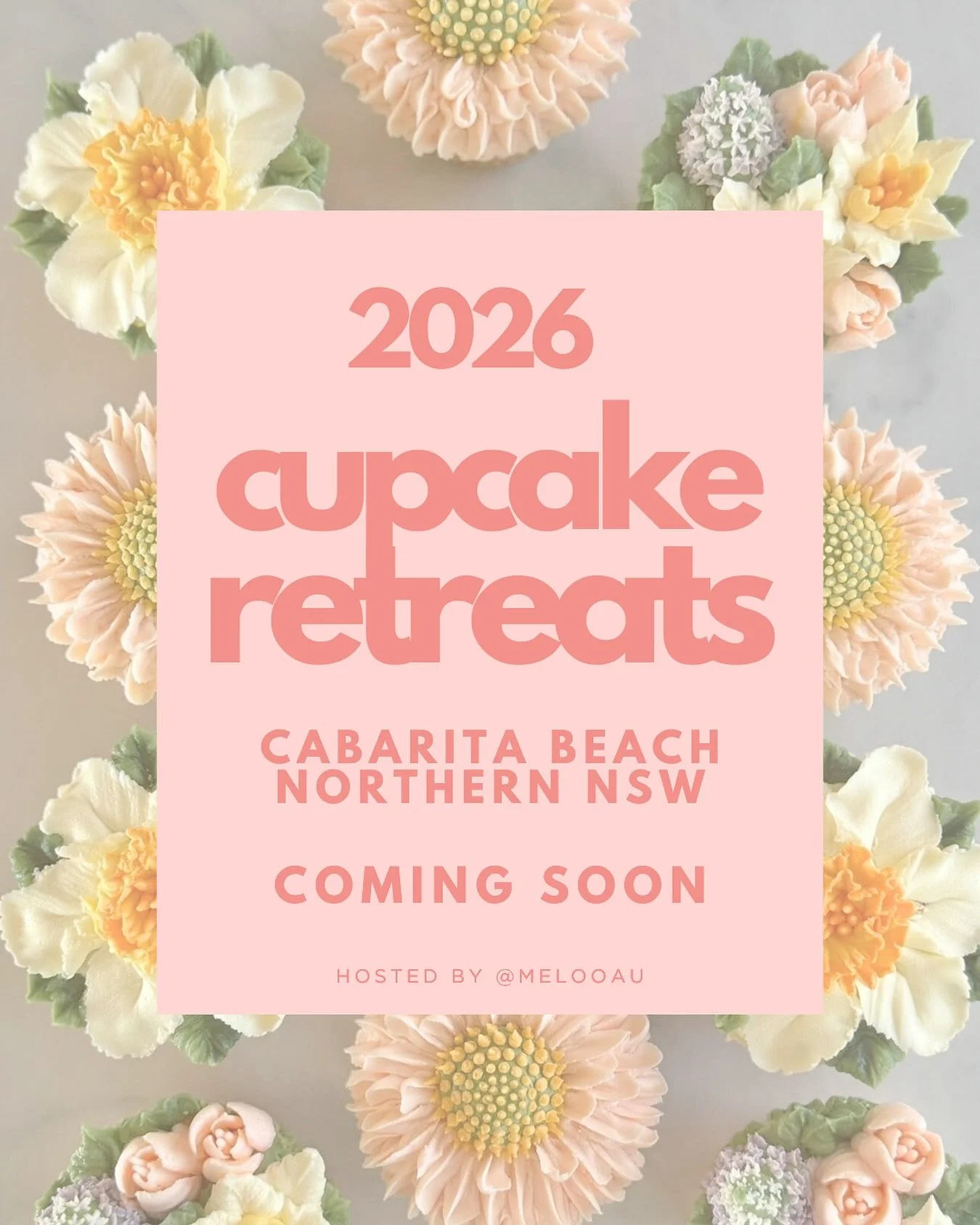 2026 Cupcake Retreat - Dates and All Information to be released  early next week. We learnt so much this year&hellip; Excited to Welcome you to Cupcake Retreats 2026.

 100% Cupcake Retreats #cupcakeretreats #fondant #buttercreamflorals #grateful #fr