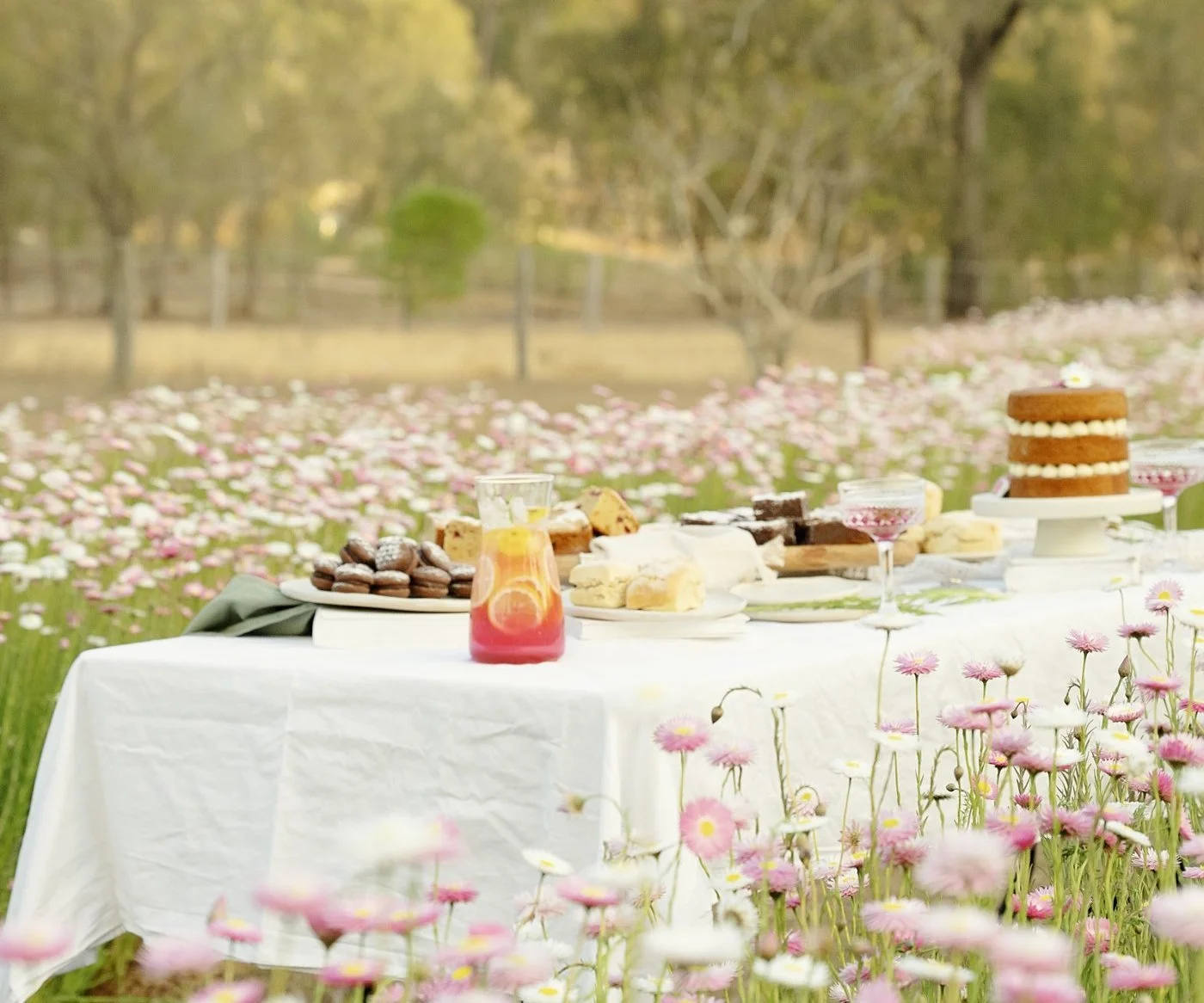 Click the cake table in the flower field to visit gathered, the cookbook