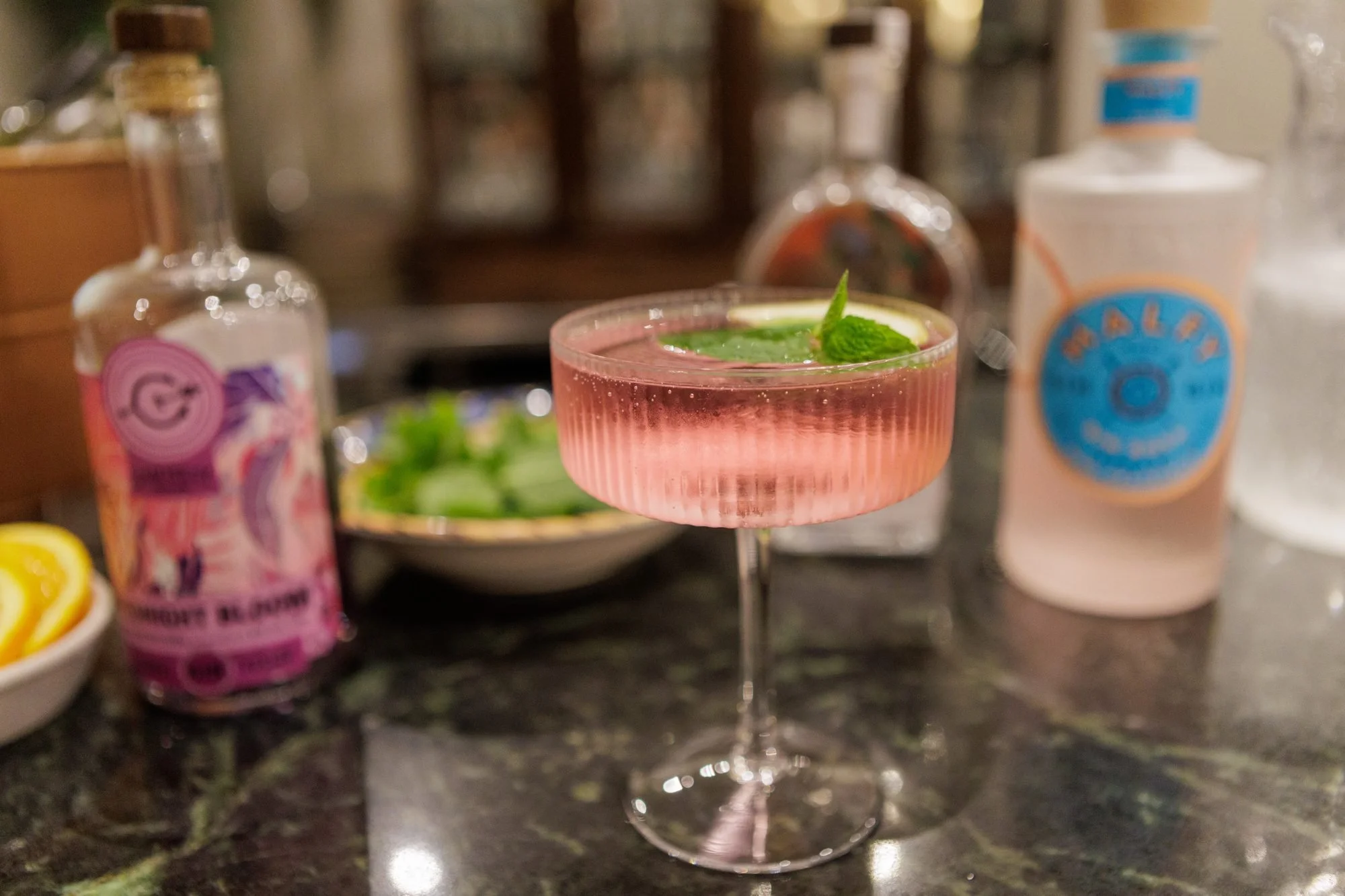 A pink welcome drink on Thursday night at the cookie retreat