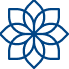 Outline of a flower with multiple petals