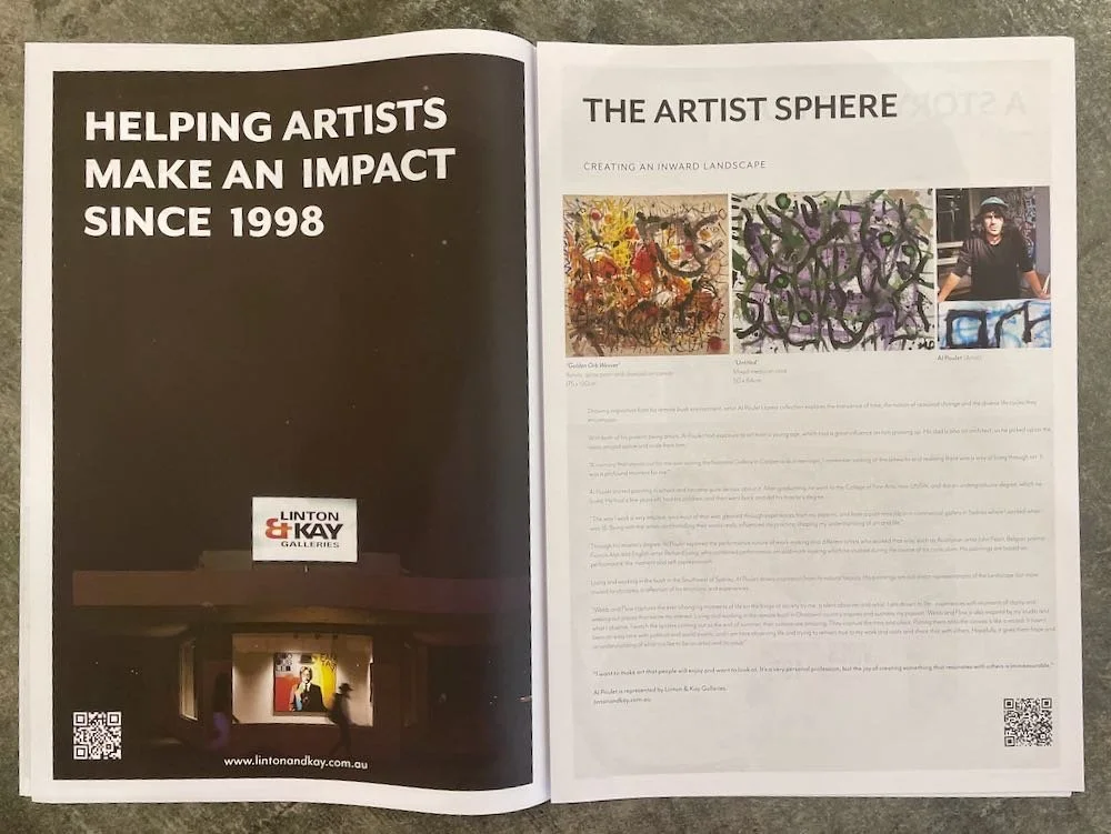 Artist Al Poulet in the current Edition of the Urbane Gazette