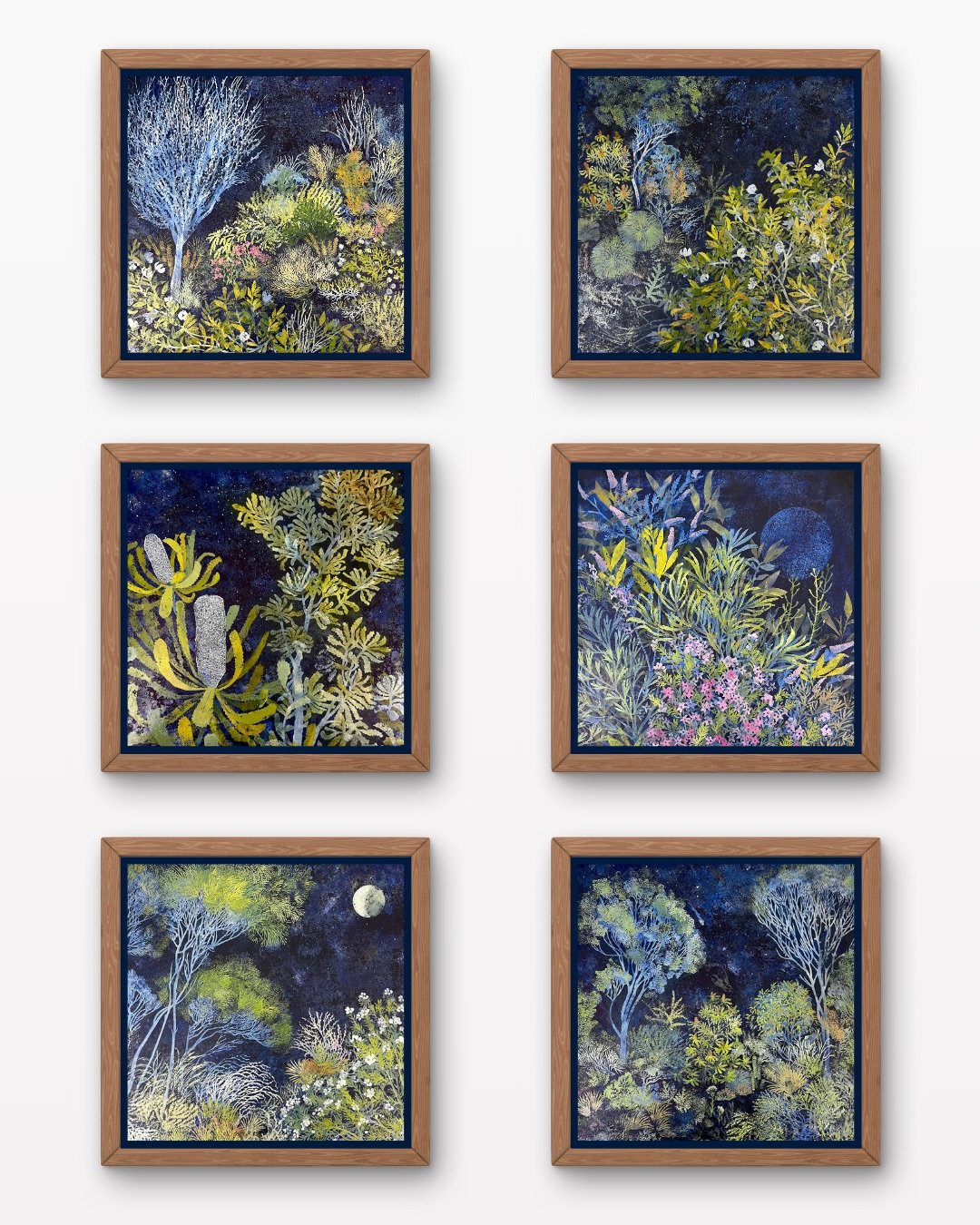 Which one speaks to you?

These beautiful small works by the much-loved Dominique Coiffait capture the dreamlike stillness of the Australian bush at night, rendered in his distinctive printmaking style.

After a sell-out year, these pieces are perfec