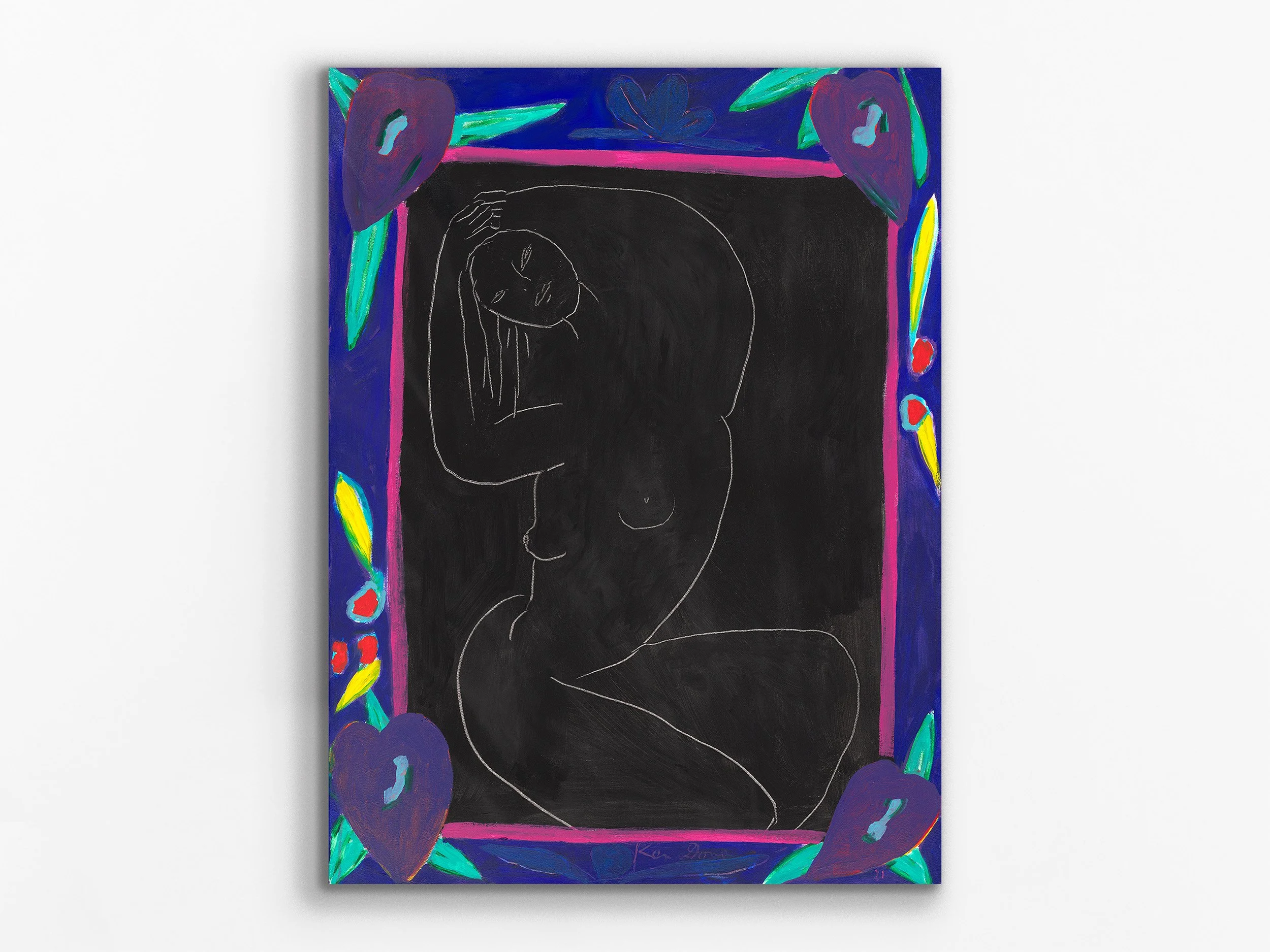 Nude Blue Border, 2021