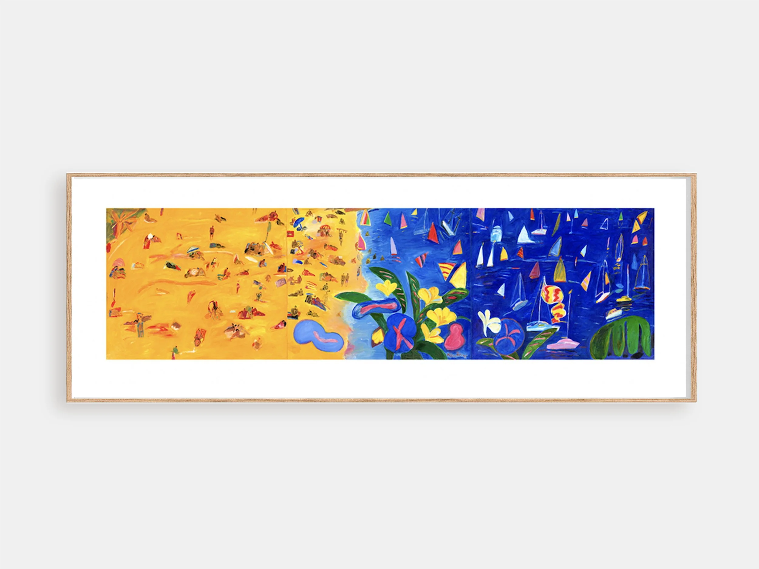 Beach triptych, 3 panels, 1986