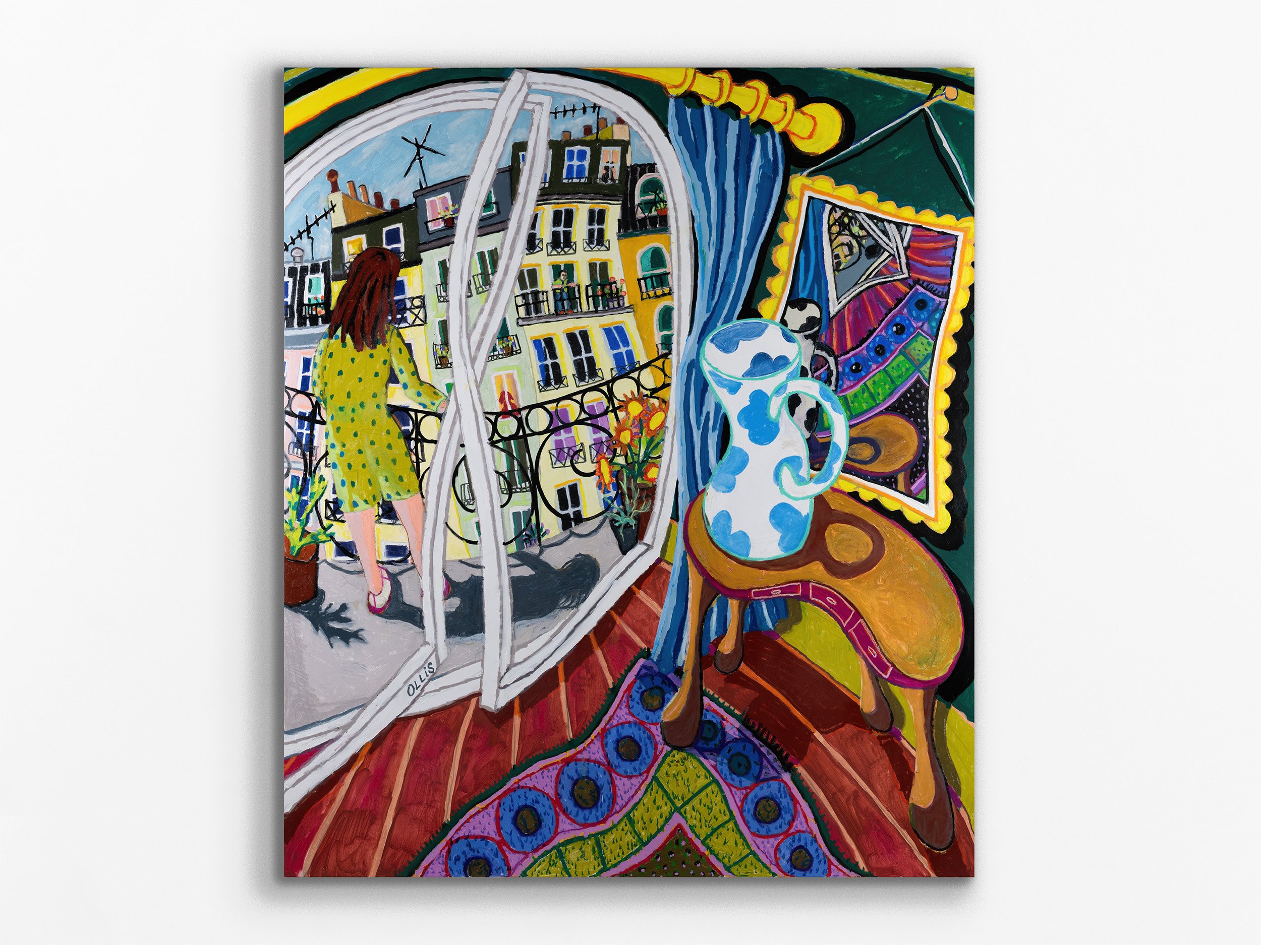 Woman on Paris Balcony