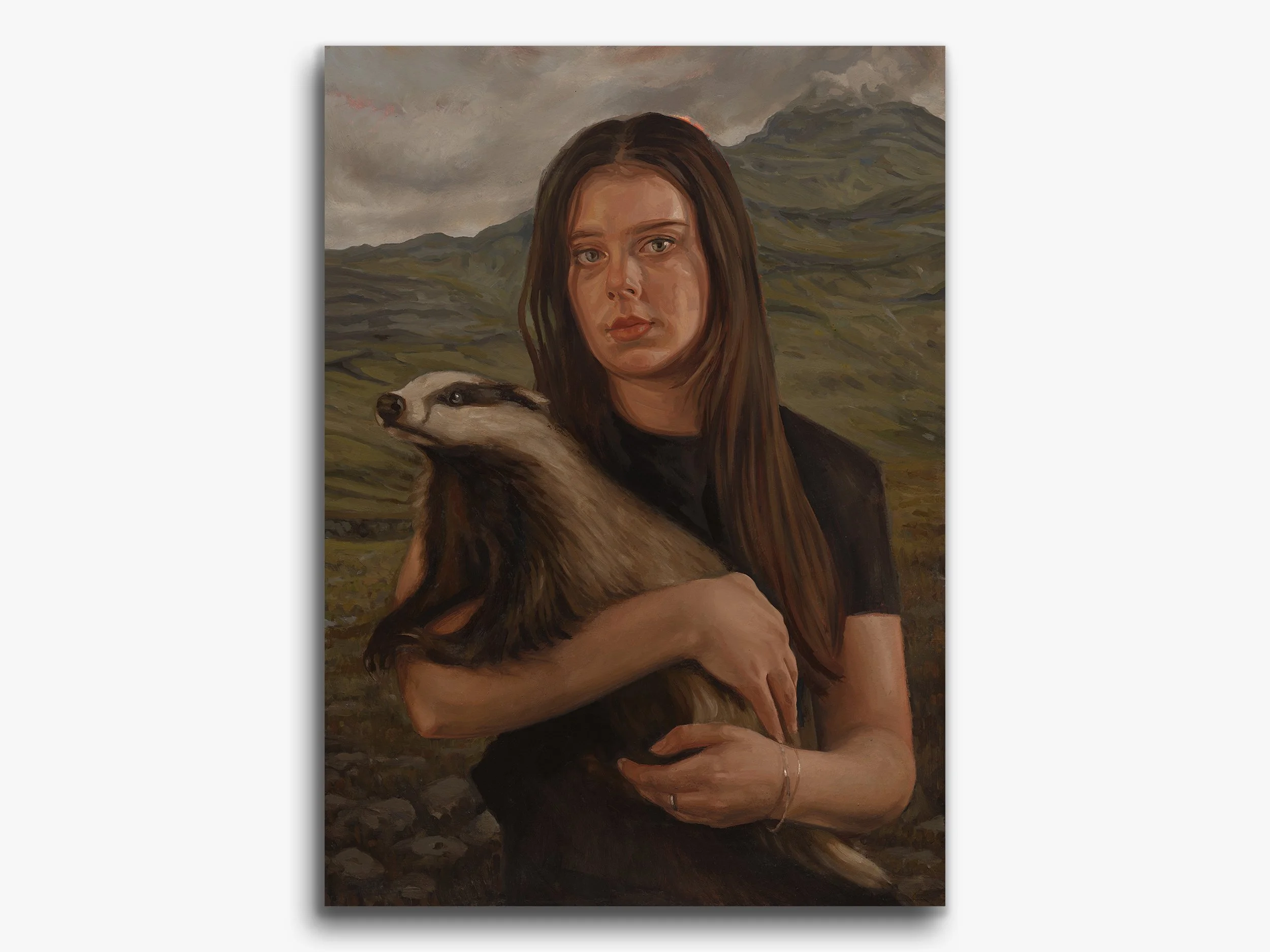 Portrait of the Artist with Badger, 2025