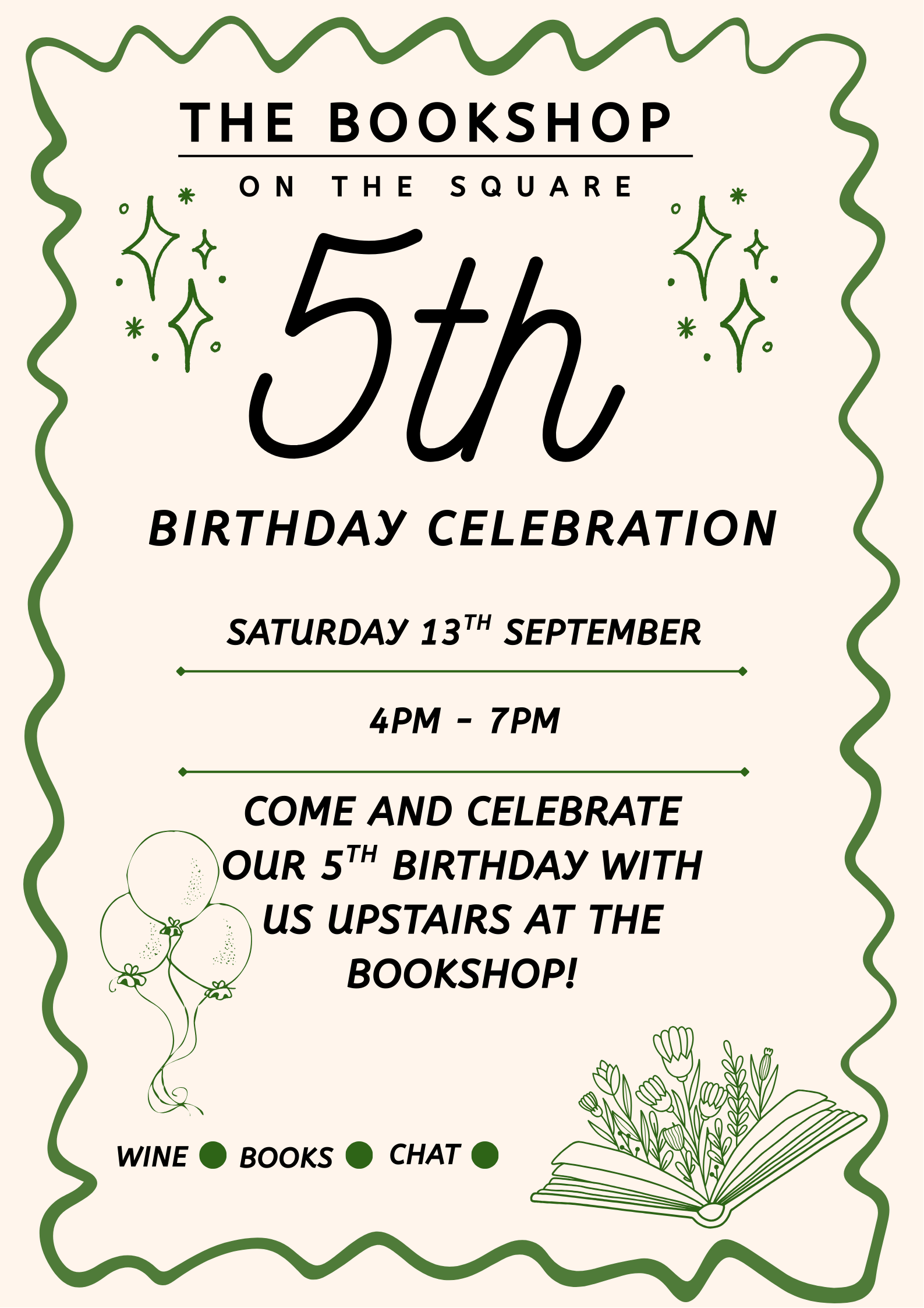 The Bookshop On The Square's 5th Birthday Celebrations!