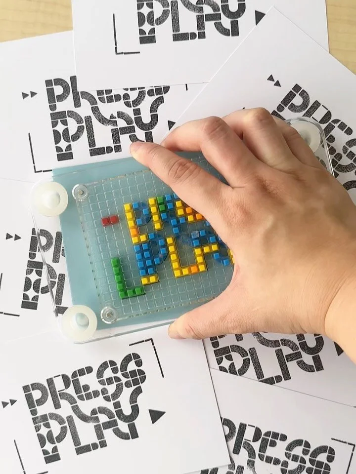 PRESSPLAY this Sat, 5pm-12am, Central Library. 👀
Come say hi and try PRIXEL at my stamp station (plus 2 stamp designs, bring your notebook)!

Will bring prints, including some recent designs, but mostly in 5x7&rdquo;. If you&rsquo;re coming and want