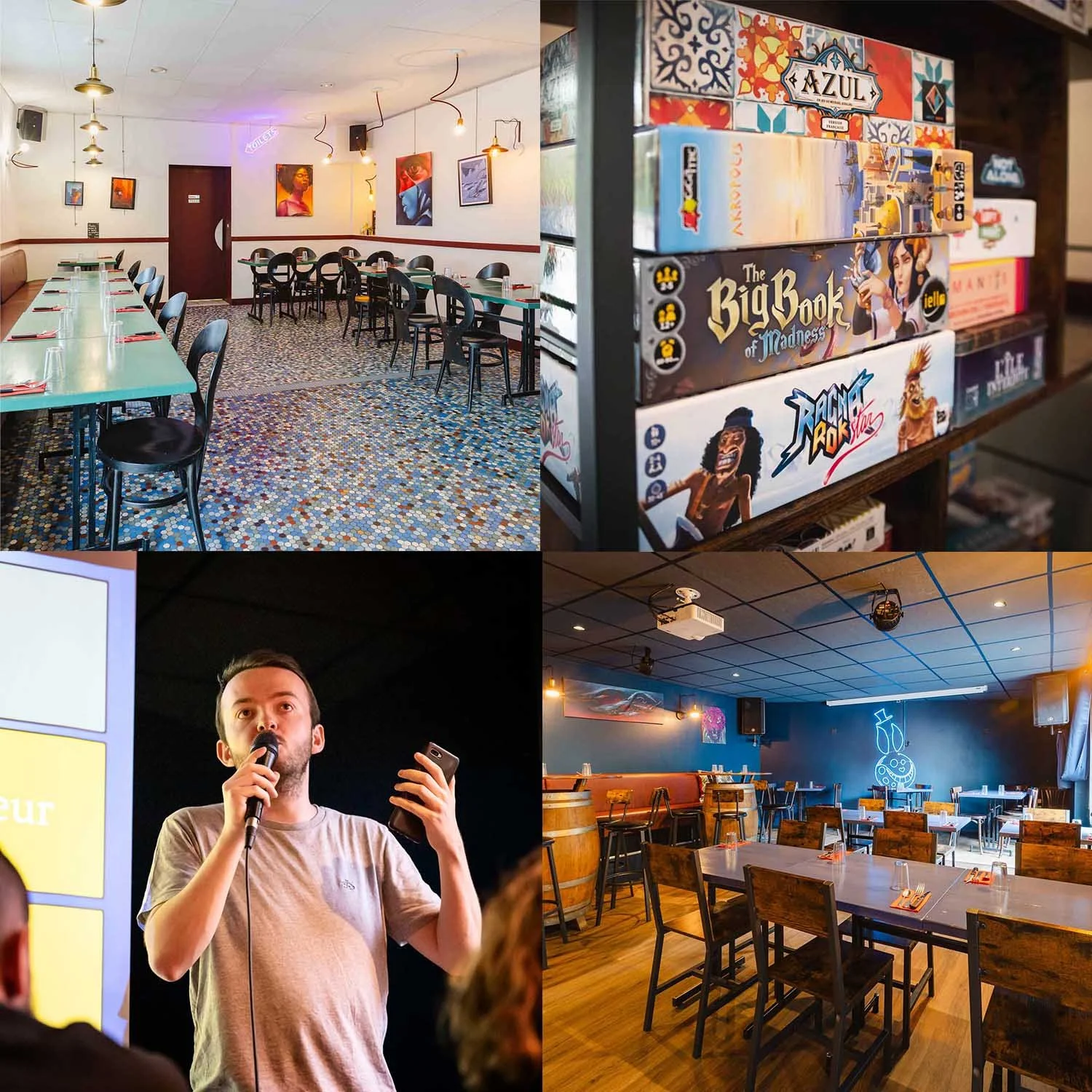 Salle privatisable, jeux de sociétés et animations de la Reine de Coeur