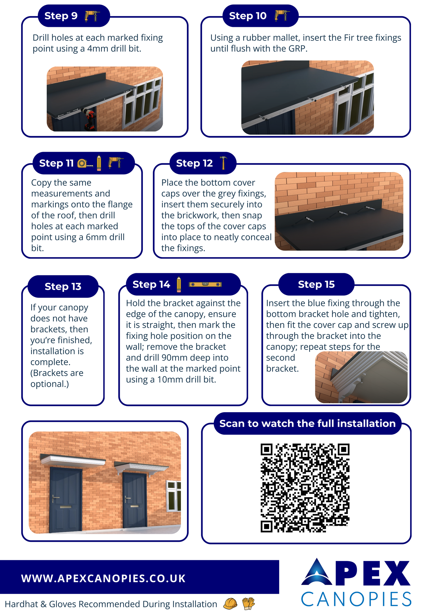 Door Canopy Installation Guides | Enhance Your Entrance — Apex Canopies ...