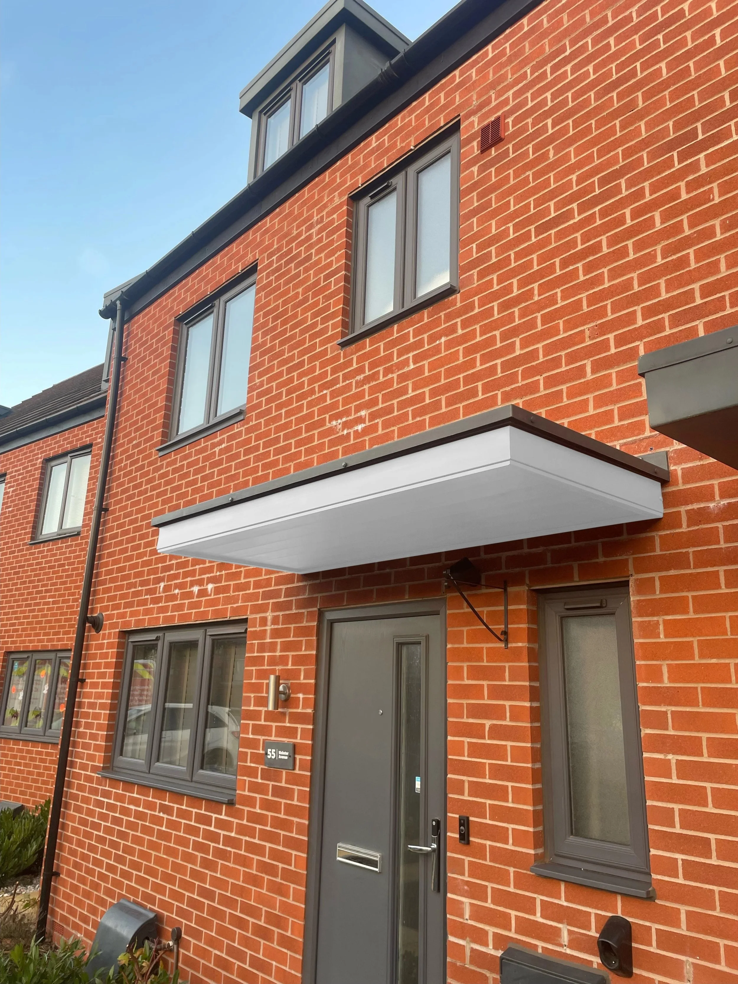 Contemporary Flat Door Canopy Apex Canopies The UK Door Canopy Company