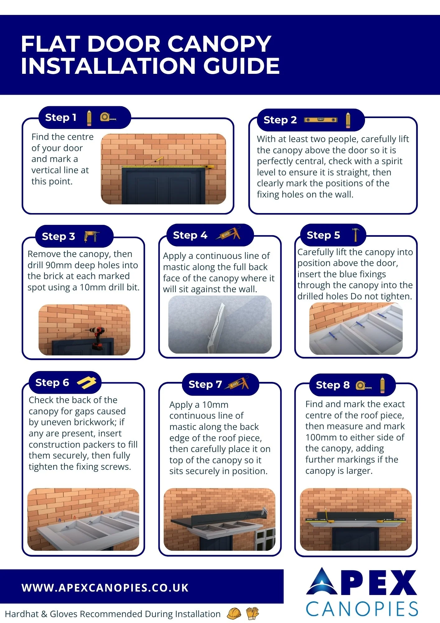 Door Canopy Installation Guides | Enhance Your Entrance — Apex Canopies ...