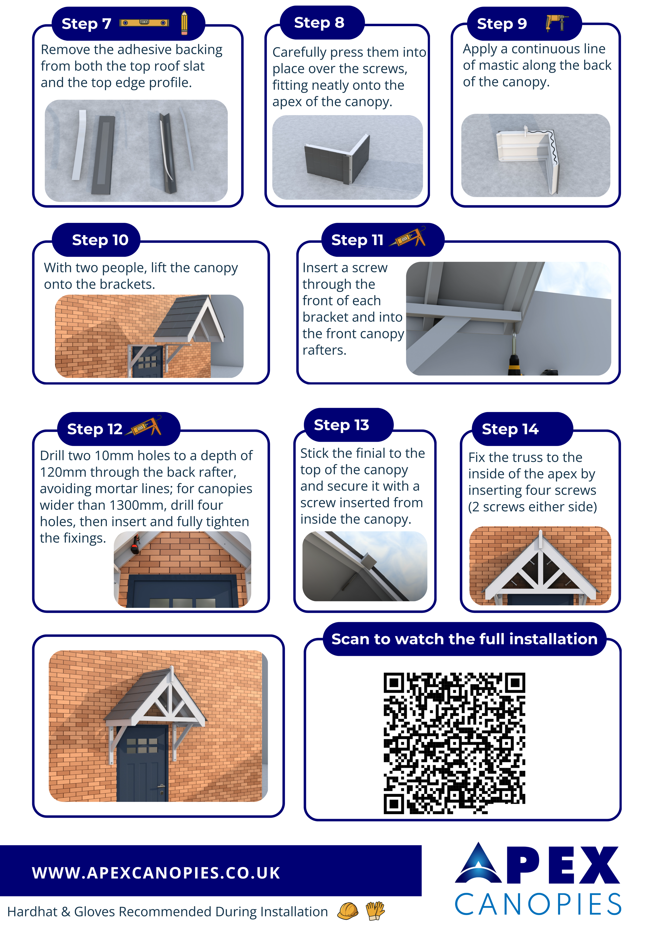 Door Canopy Installation Guides | Enhance Your Entrance — Apex Canopies ...