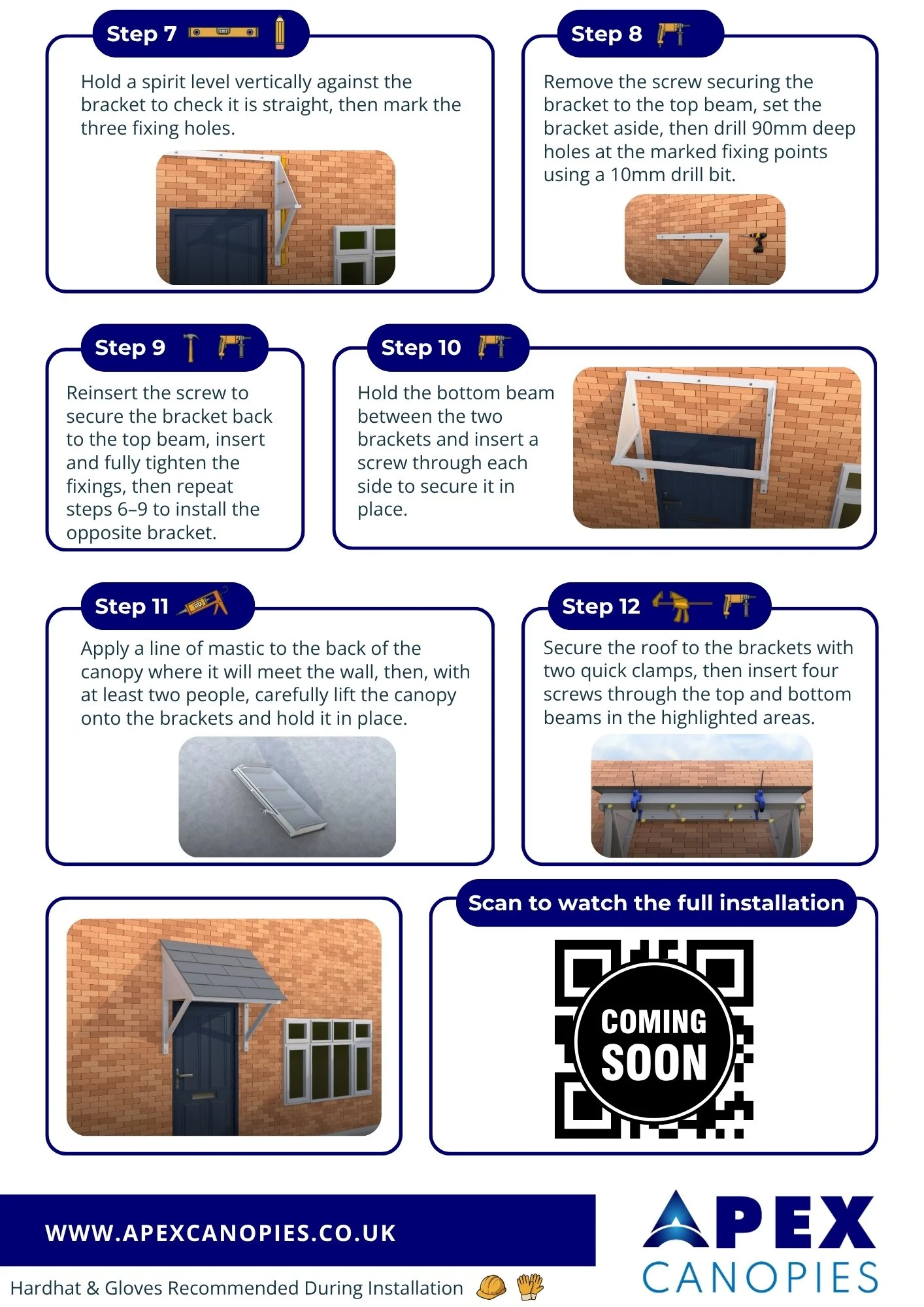 Door Canopy Installation Guides | Enhance Your Entrance — Apex Canopies ...