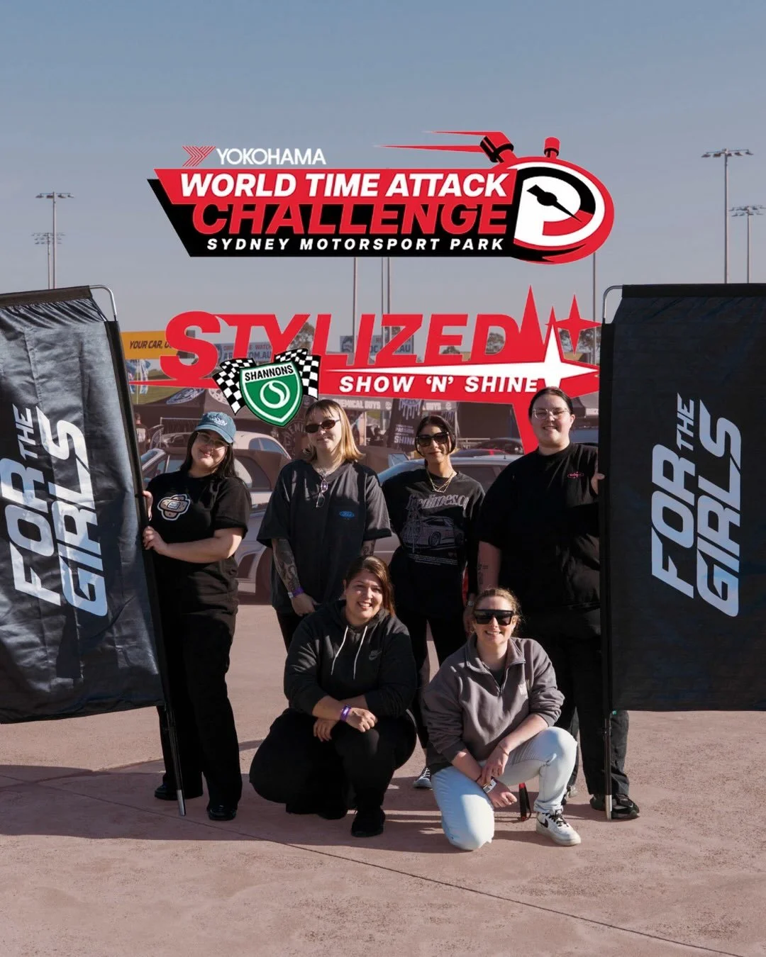 4 DAYS TO GO! 🏁💨

For The Girls is back at @worldtimeattackchallenge for a second year as part of the Stylized Show &amp; Shine 👩🏻&zwj;🤝&zwj;👩🏼✨

Swipe to check out this year&rsquo;s ladies-only lineup ➡️

Come say hi this Friday &amp; Saturda
