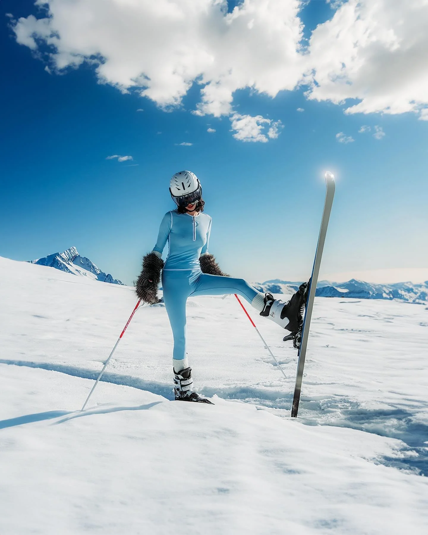 en route to snowy mountains