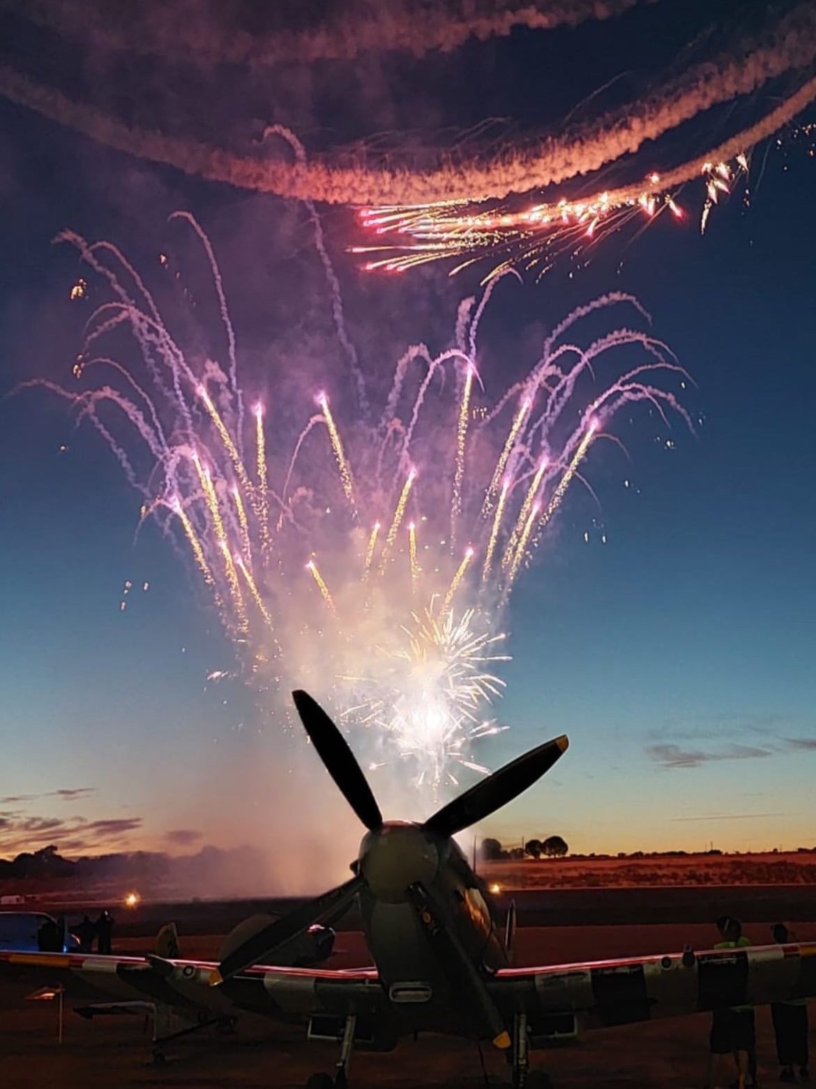 Fire in the sky. ✨

An incredible sky came alive with our  display. Precision flying, fireworks, and that perfect sunset backdrop, the kind of show that reminds you just how special aircraft can be.

The combination of the unique and pyro never gets 