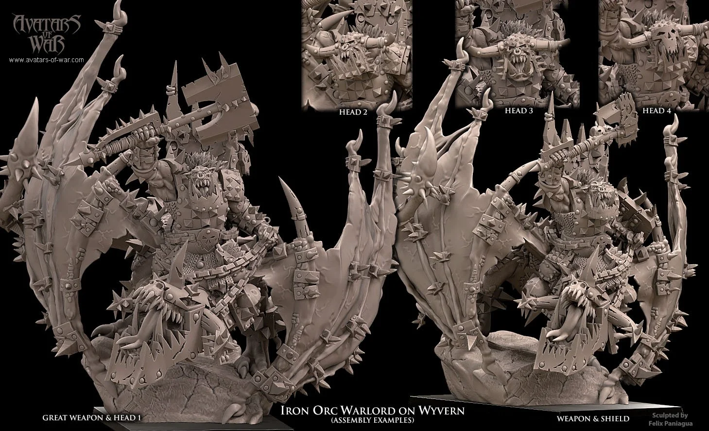 IRON ORC WARLORD ON WYVERN KIT