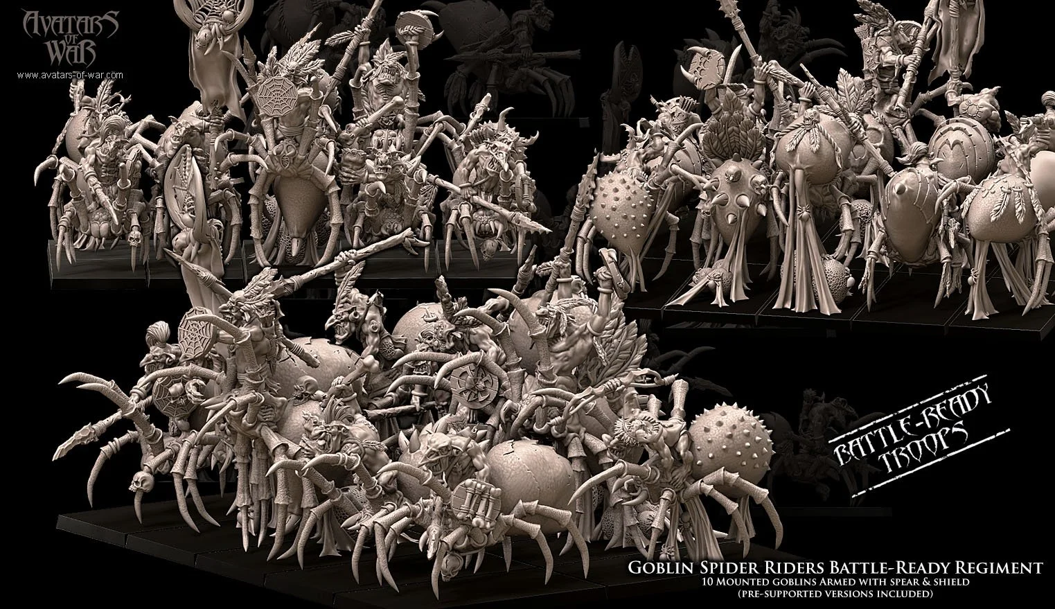 GOBLIN SPIDER RIDERS BATTLE-READY REGIMENT