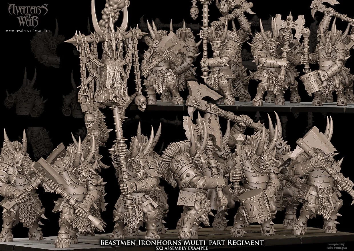 BEASTMEN IRONHORNS MULTI-PART REGIMENT