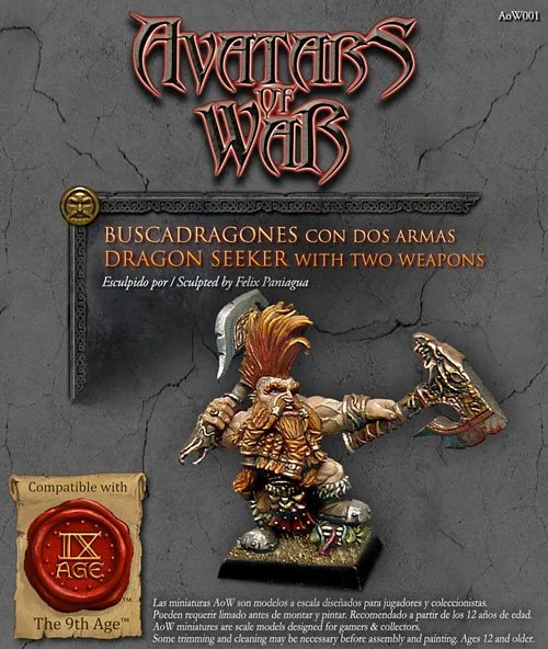 Dwarf Berserker – Avatars of War blister artwork