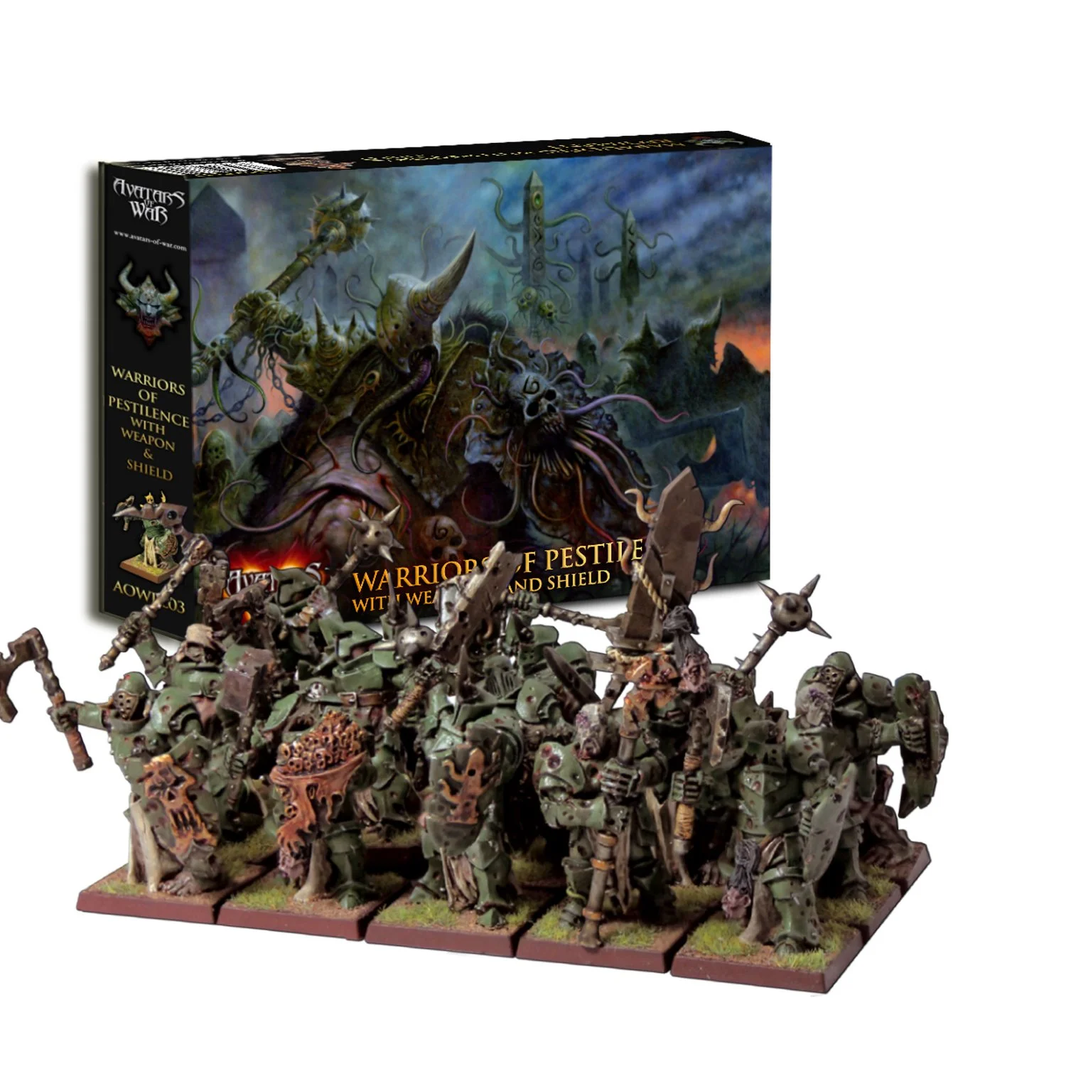 Warriors of Pestilence with Weapon and Shield