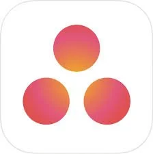 Three pink and orange gradient circles arranged in a triangular pattern