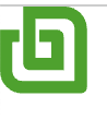 Green abstract geometric logo on a white background