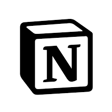 Black and white illustration of a cube with the letter 'N' on one side, representing the Notion logo.