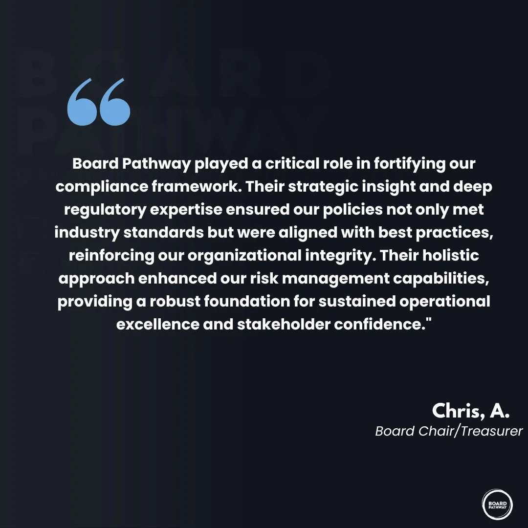 Trusted by nonprofits to strengthen governance: We help build strong compliance frameworks, enhance risk management, and implement best practices that drive operational excellence. ⁠
⁠
Our approach ensures nonprofits are well-prepared for sustainable