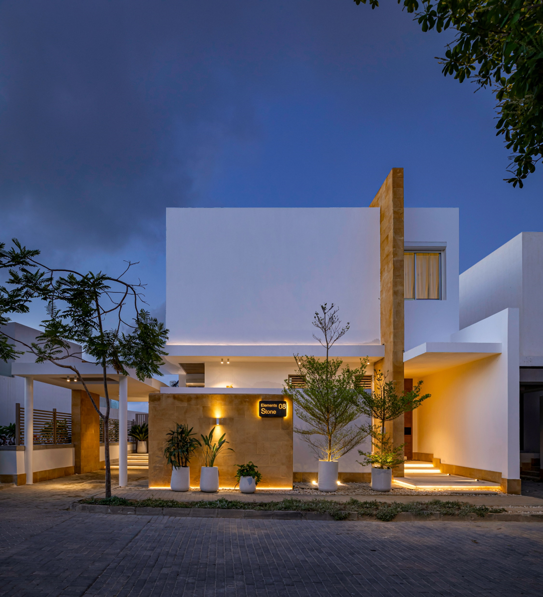 Exterior Facade - Compound Seashell, Area = 480 M² North Coast, Egypt