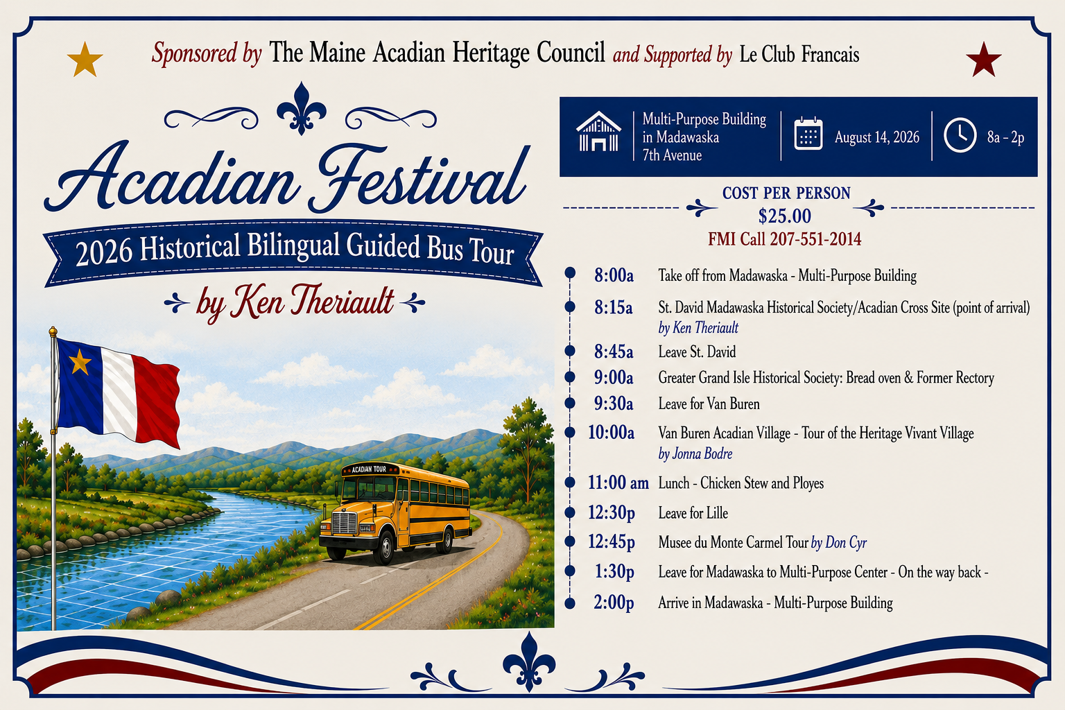 Acadian Festival Bus Tour