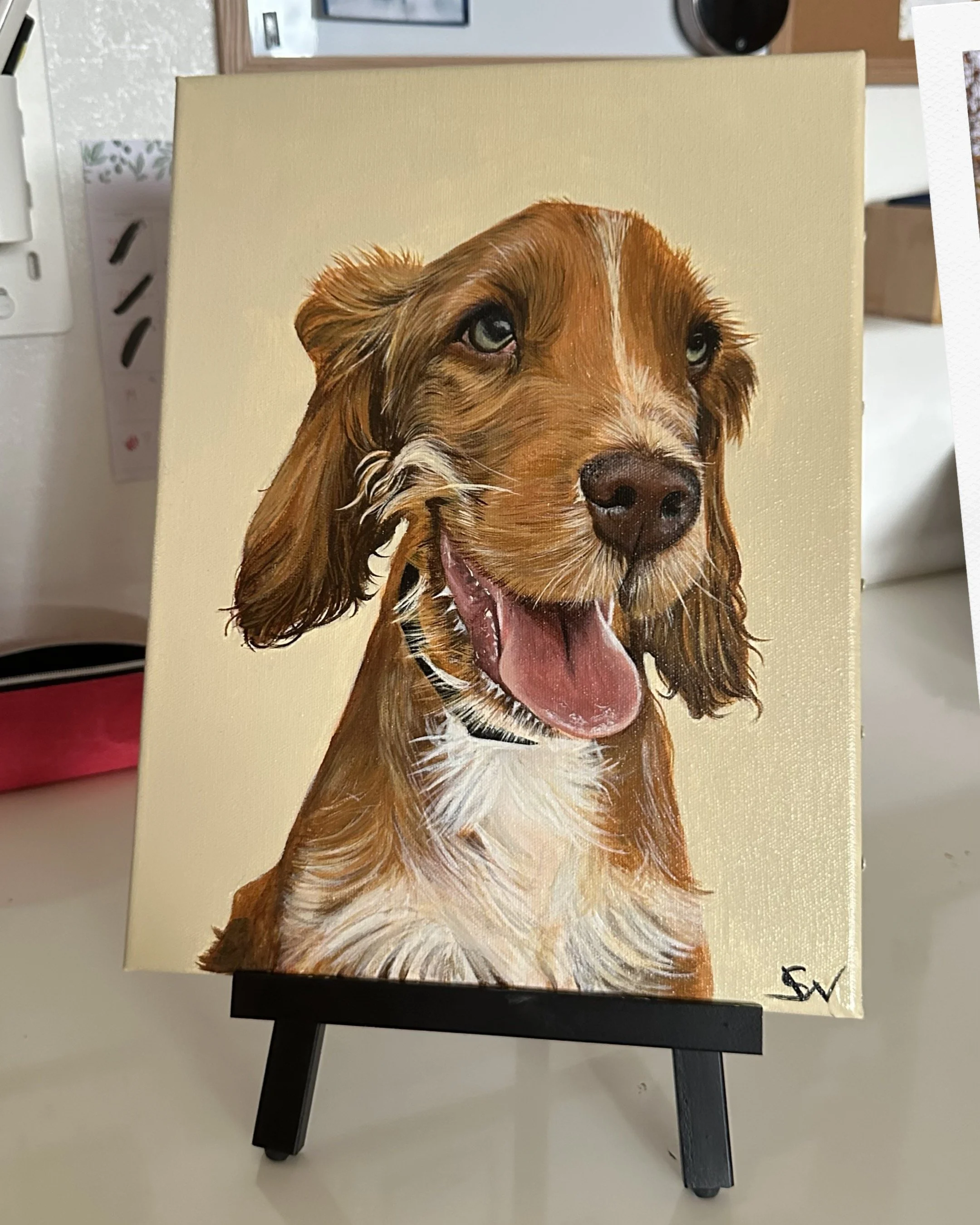 portrait animalier peinture acrylique