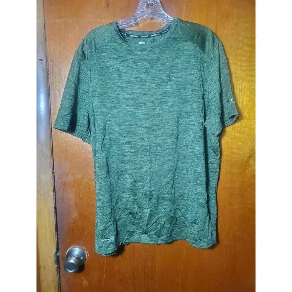 Pre-Owned Men’s Green Russell Training Fit Short Sleeve Top Size Large