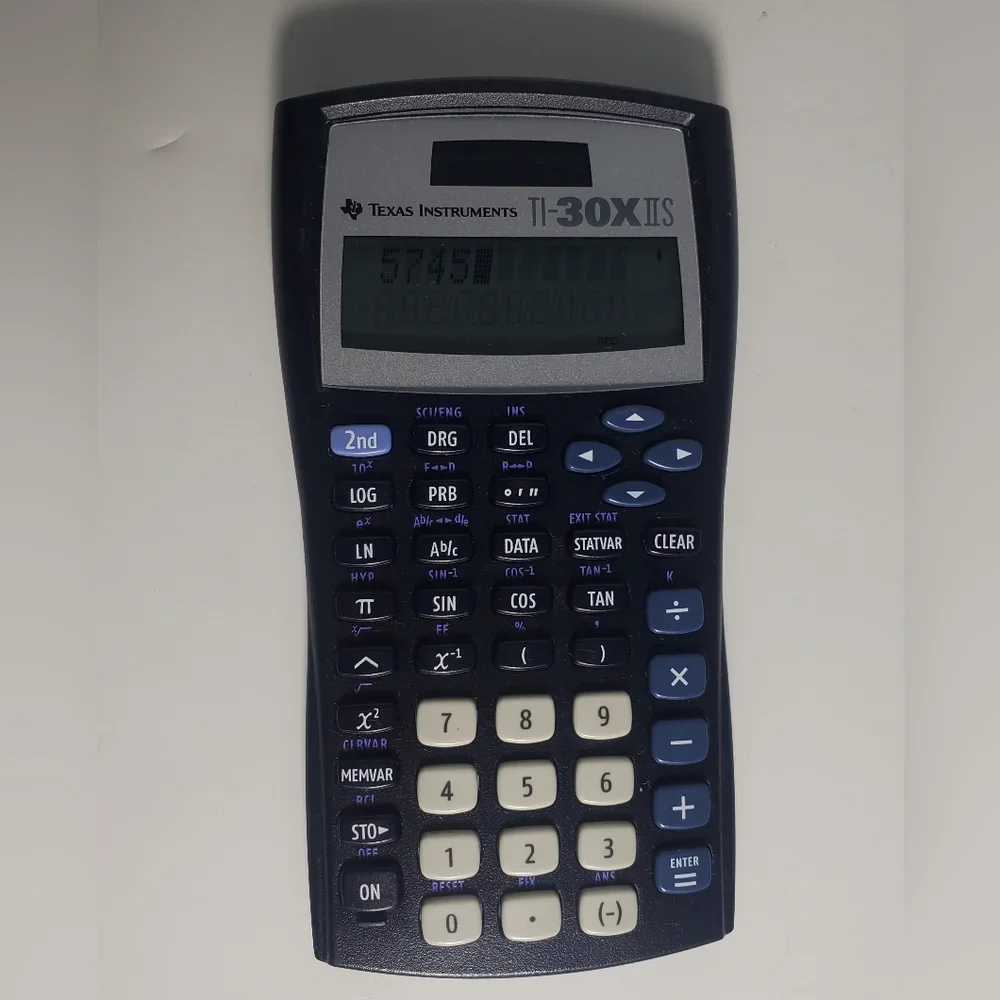 Pre-Owned Blue TI-30X IIS Calculator No Cover (Tested)